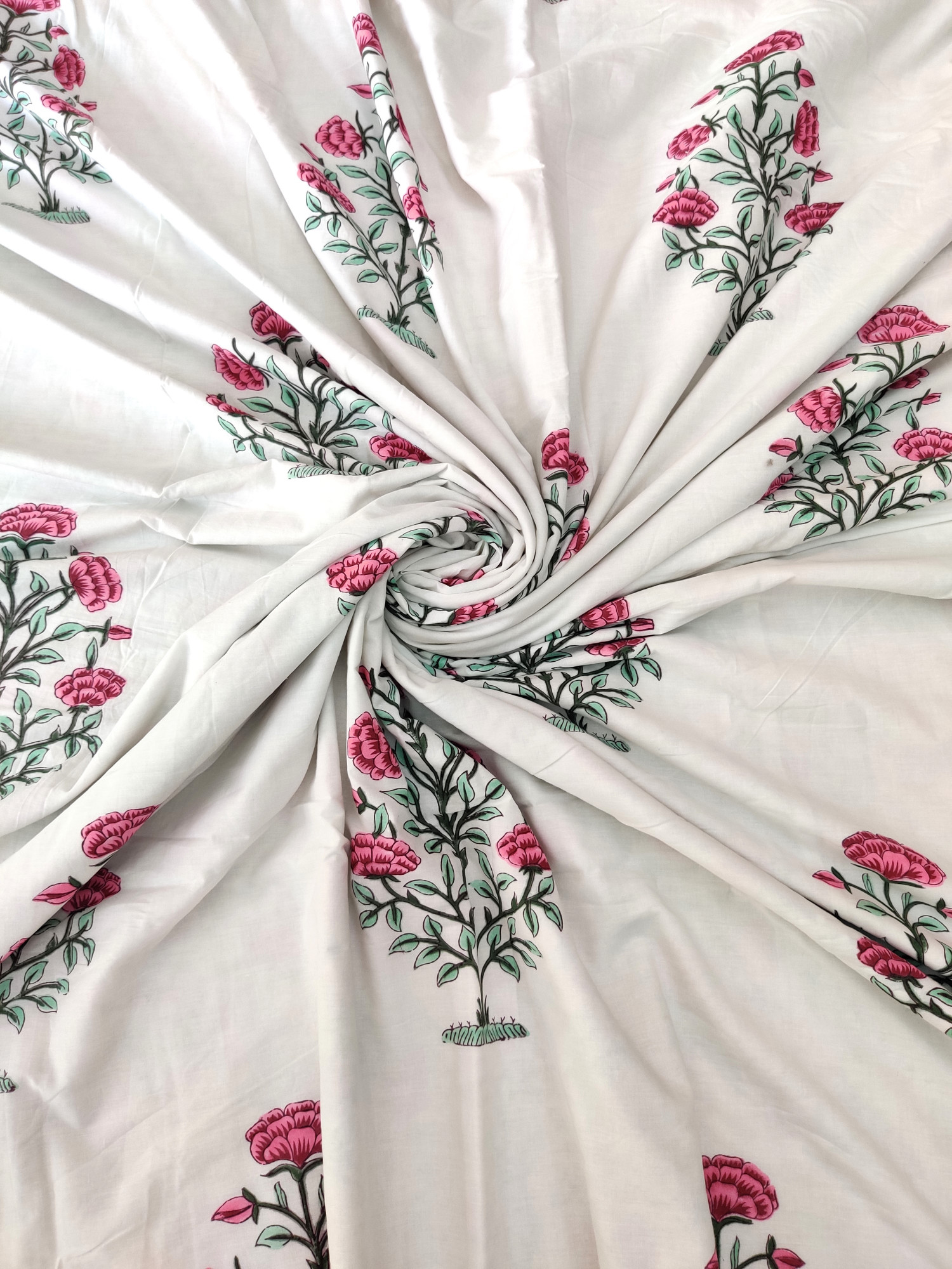 Block Print Dohar - Sadabahaar Hand Block Print Percale Cotton Jaipuri