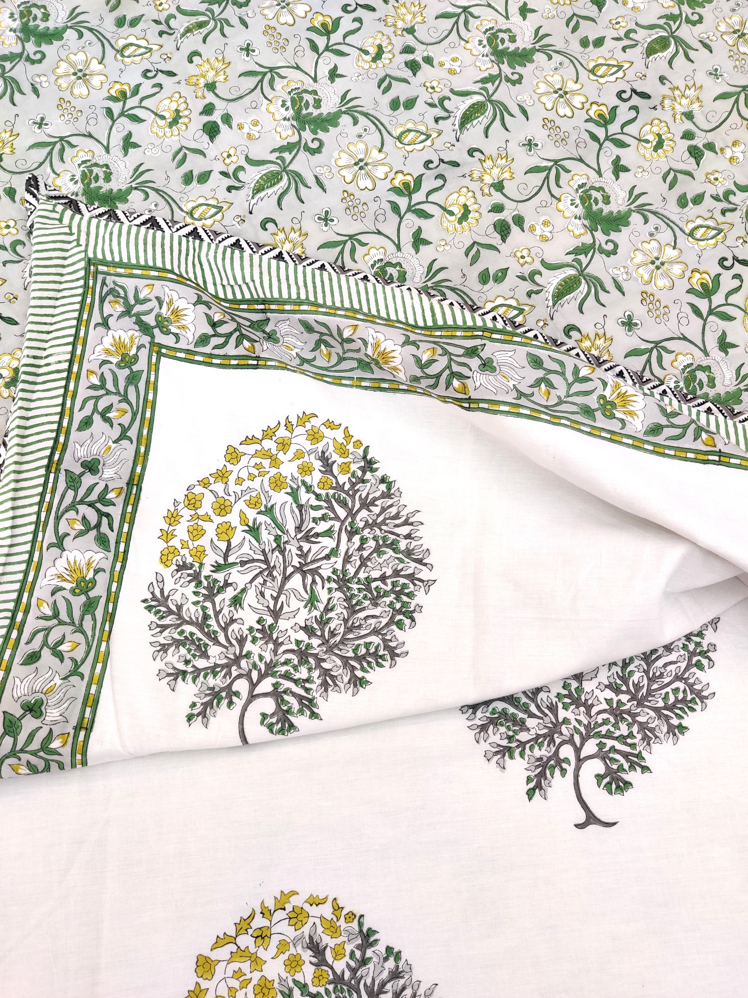 Block Print Dohar - Double Block Hand Block Print Cotton Jaipuri D-027