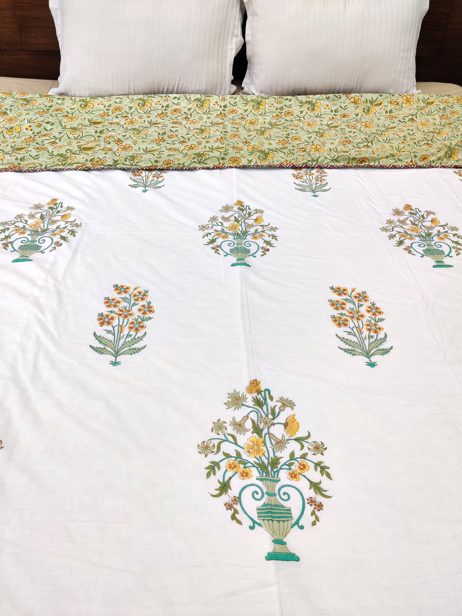 Block Print Dohar - Chic Garden Hand Block Print Mulmul Jaipuri