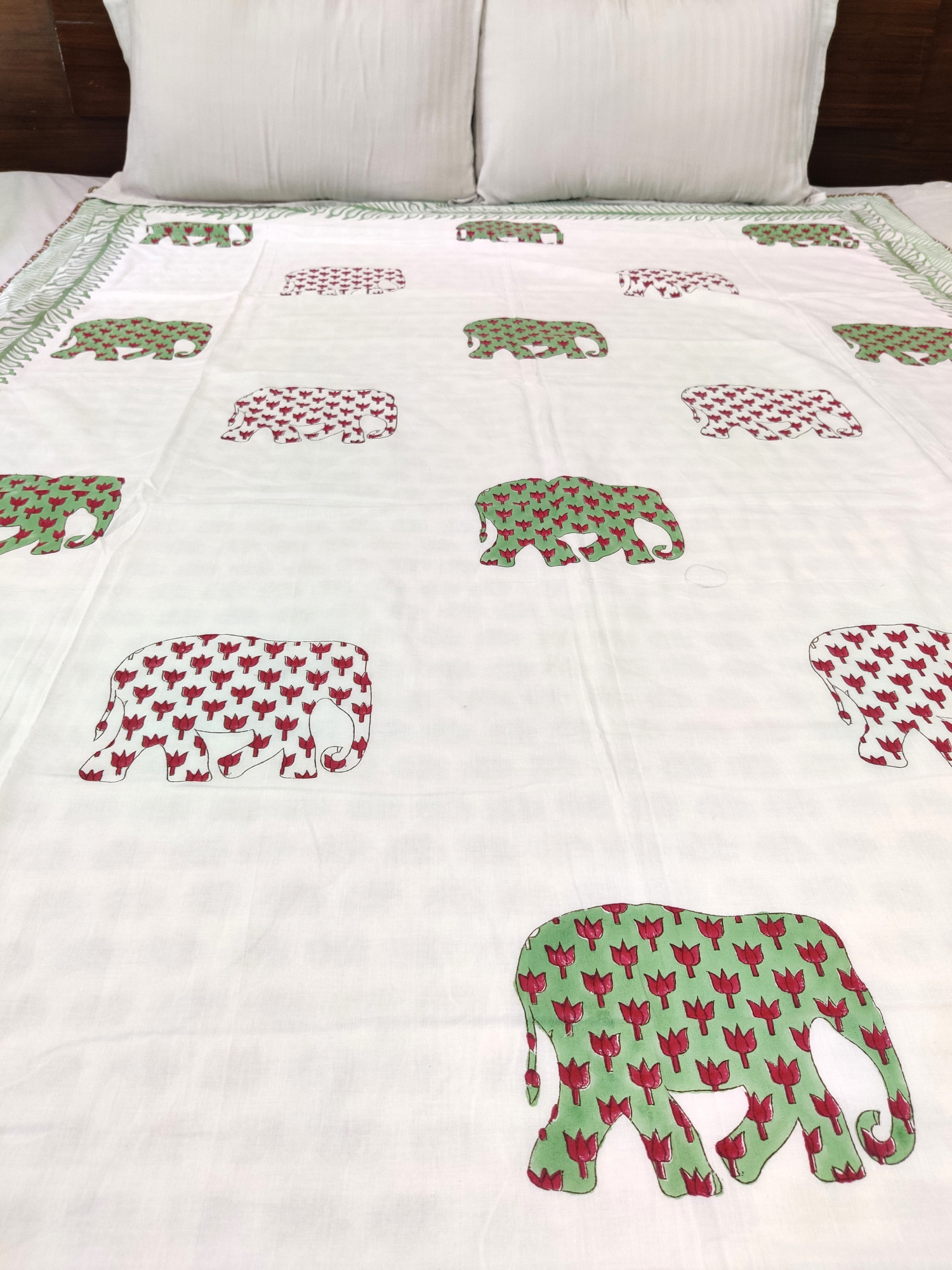 Block Print Dohar - Double Haathi Hand Block Print 100% Cotton Jaipuri