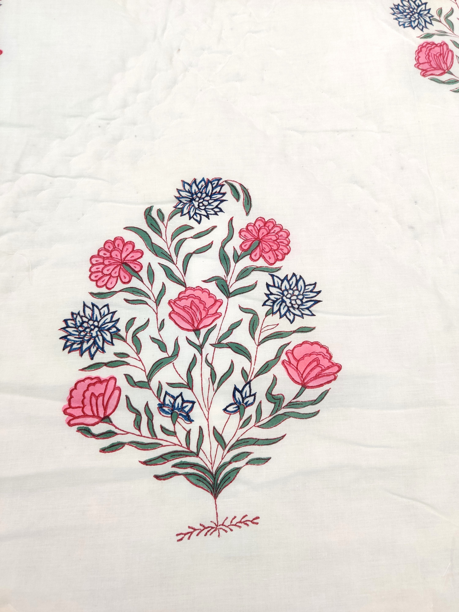 Hand Block Print Mulmul Quilt - Daisy Multicolored Soft Jaipuri Razai Double