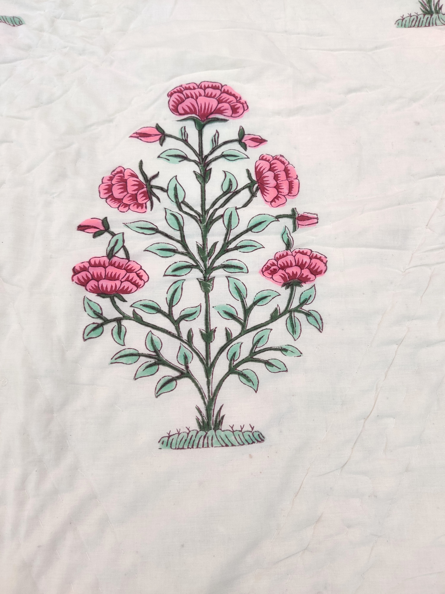 Hand Block Print Mulmul Quilt - Sadabahaar Soft Jaipuri Razai Double