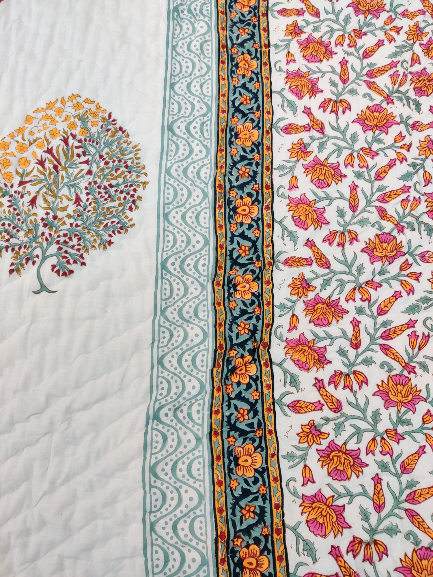 Hand Block Print Mulmul Quilt - Mix Pattern Soft Jaipuri Razai Double