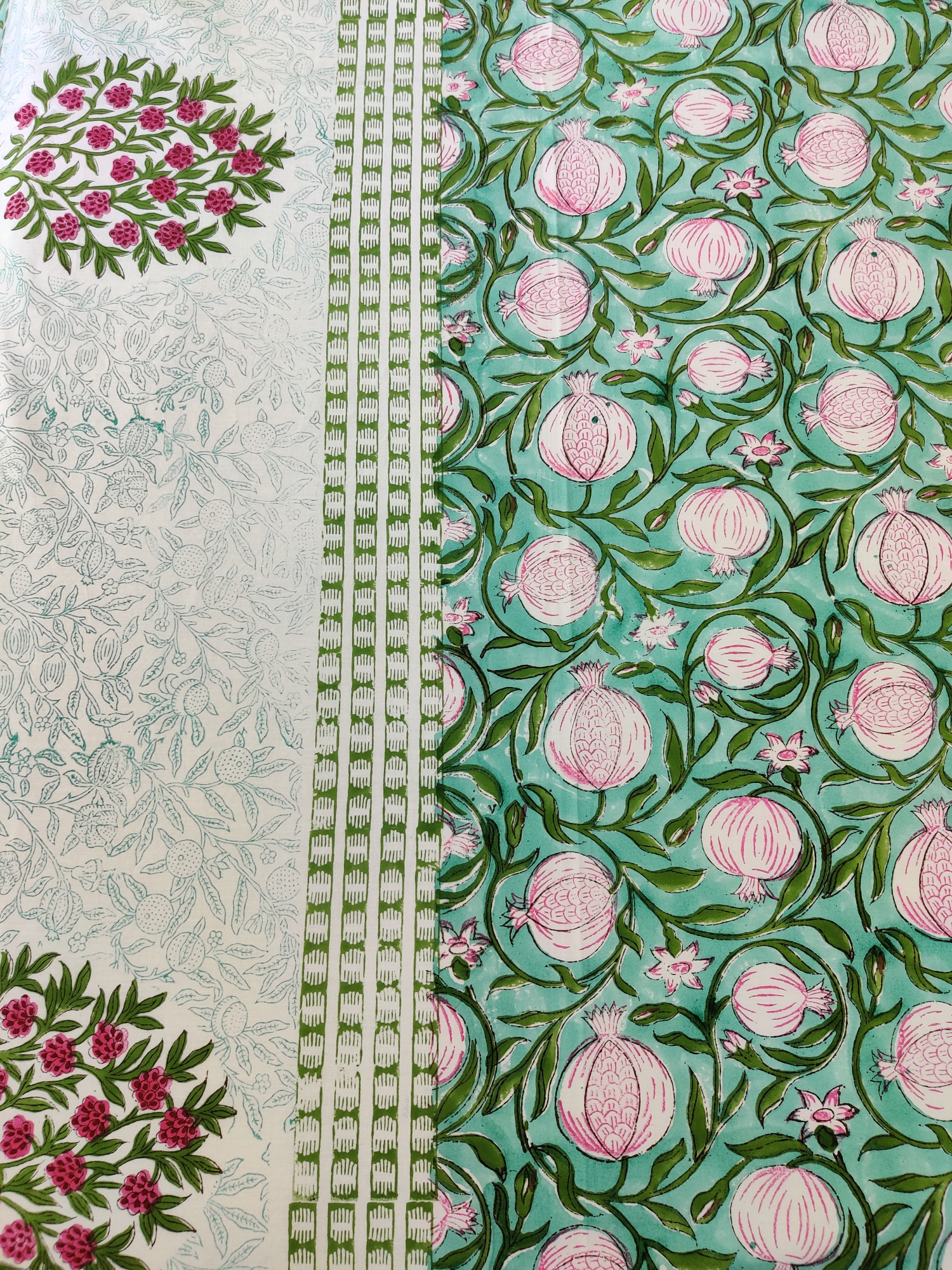 Jaipuri Block Print Bedsheet - Anaar Hand Block Print Cotton King Size