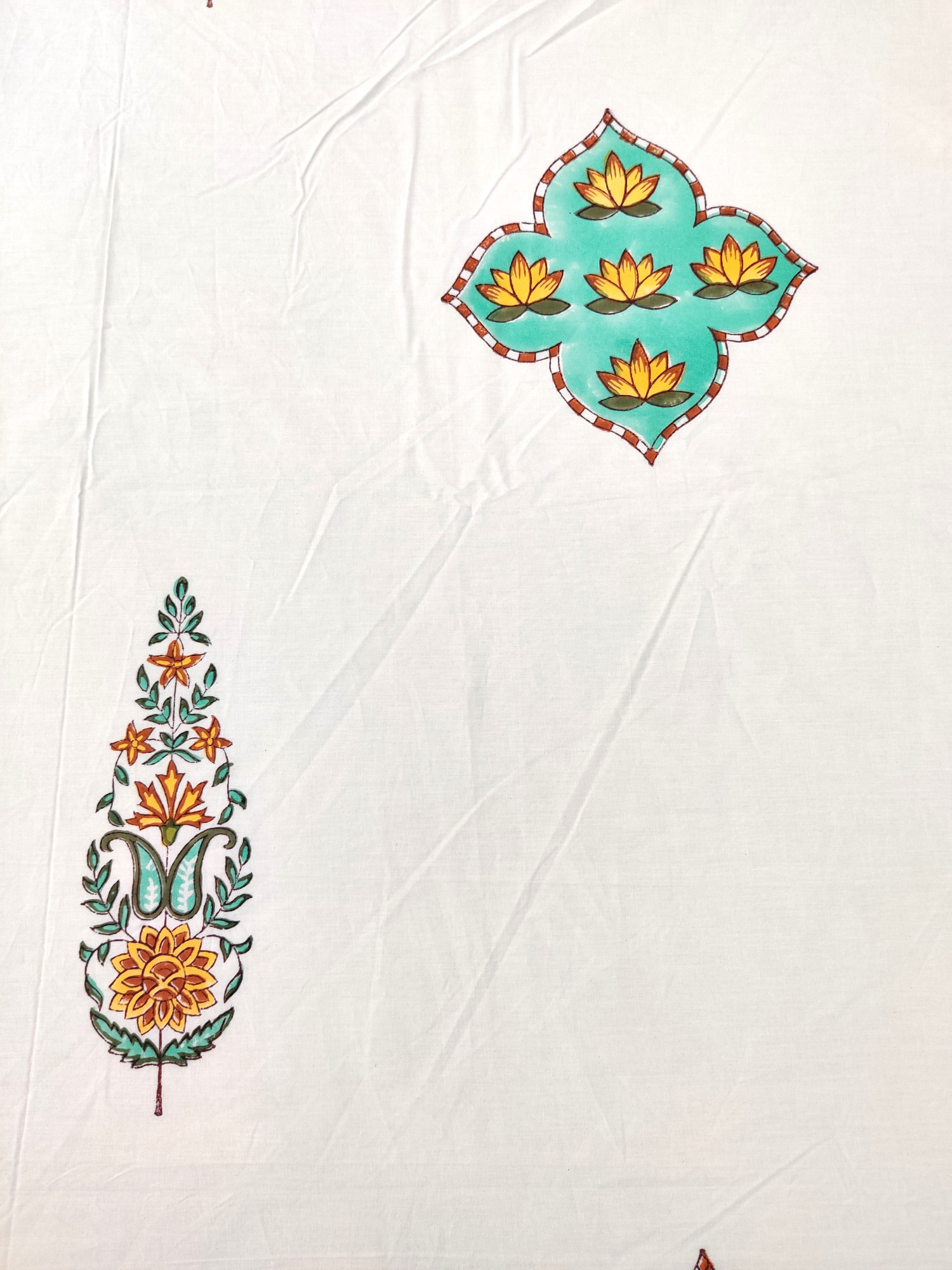 Jaipuri Block Print Bedsheet - Sunkissed Hand Block Print Cotton King Size