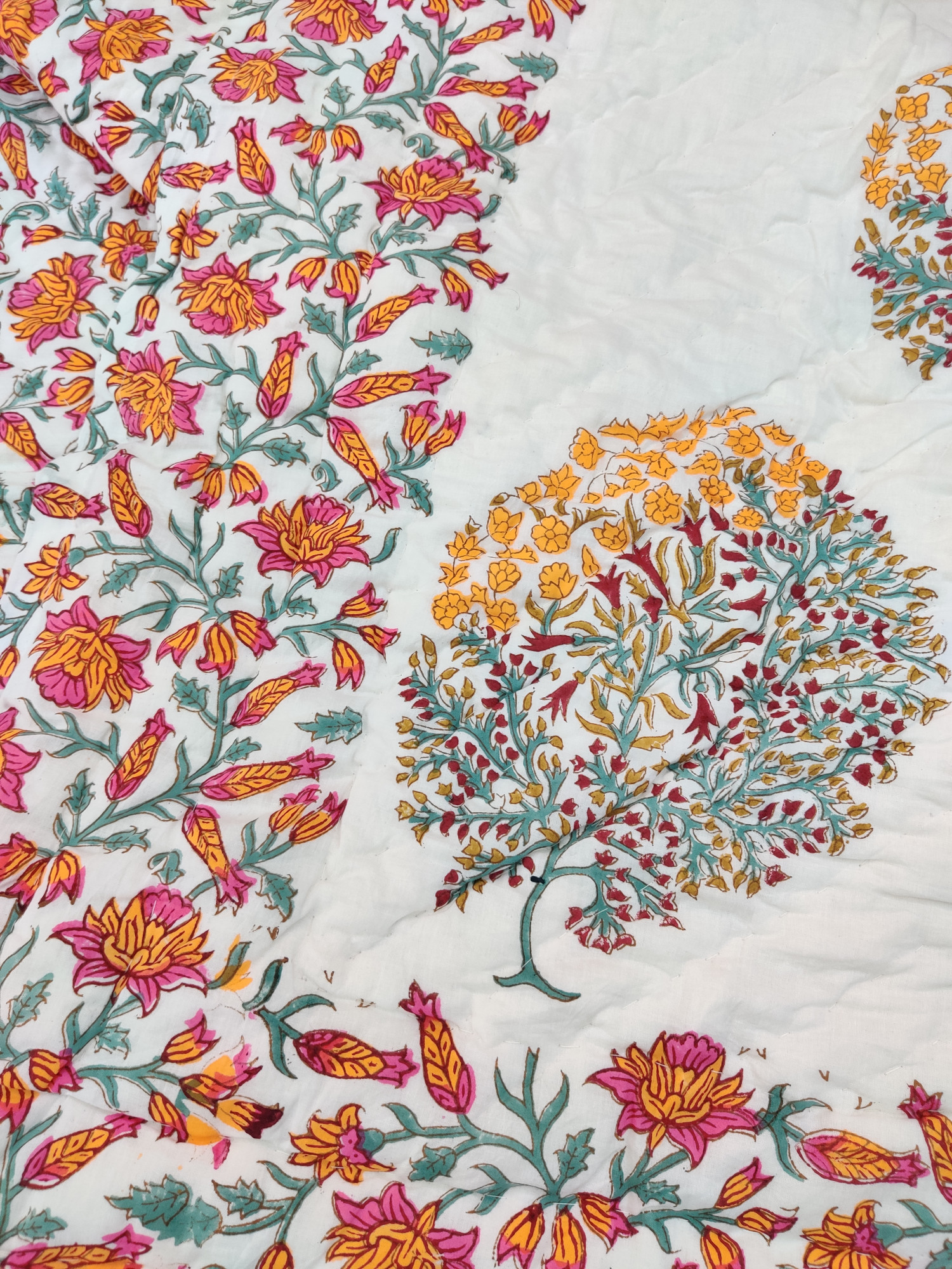 Hand Block Print Mulmul Quilt - Mix Pattern Soft Jaipuri Razai Double