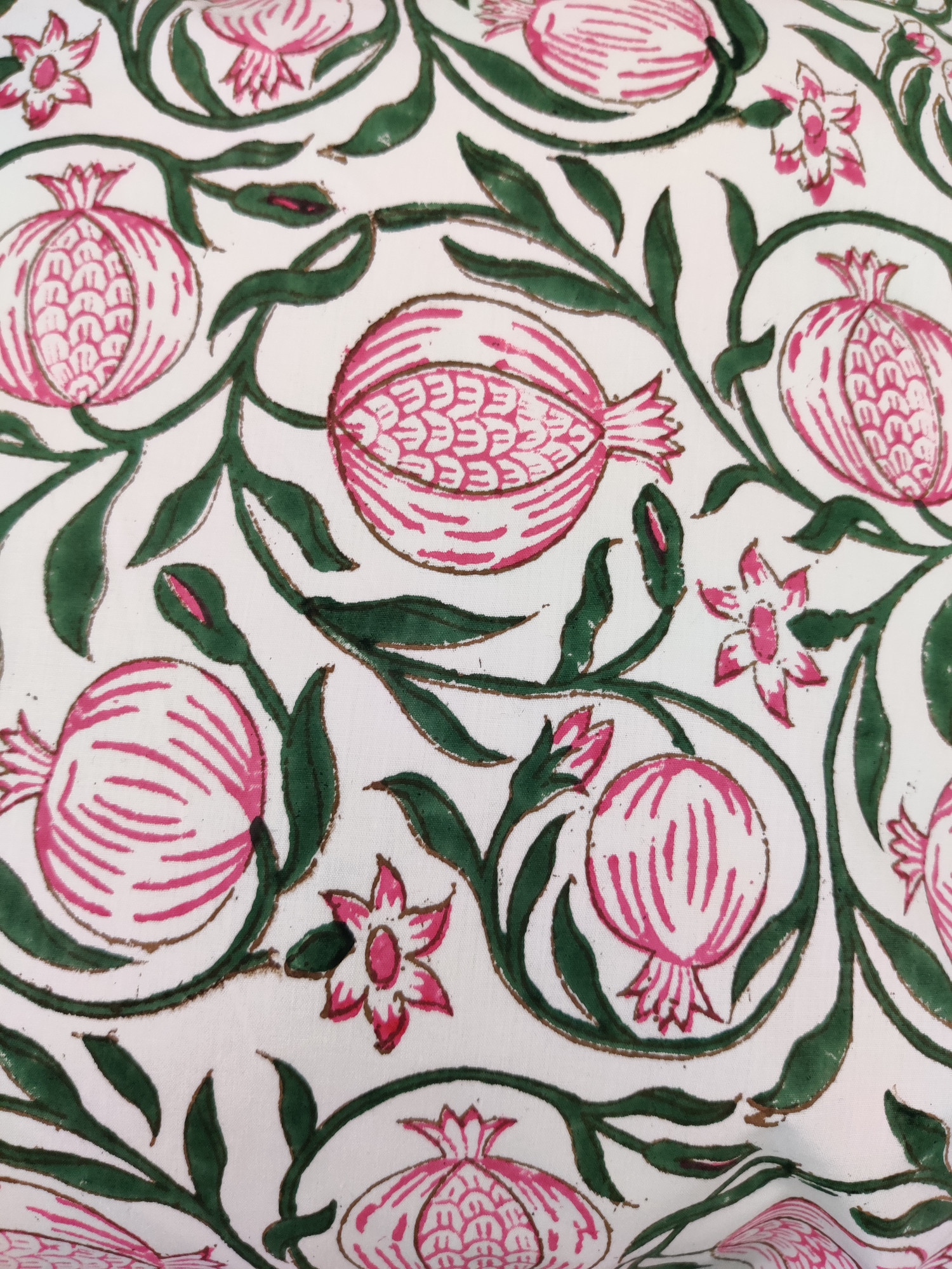 Block Print Cushion Cover - Anaar Hand Block Print Cotton 16x16 Pack of 5