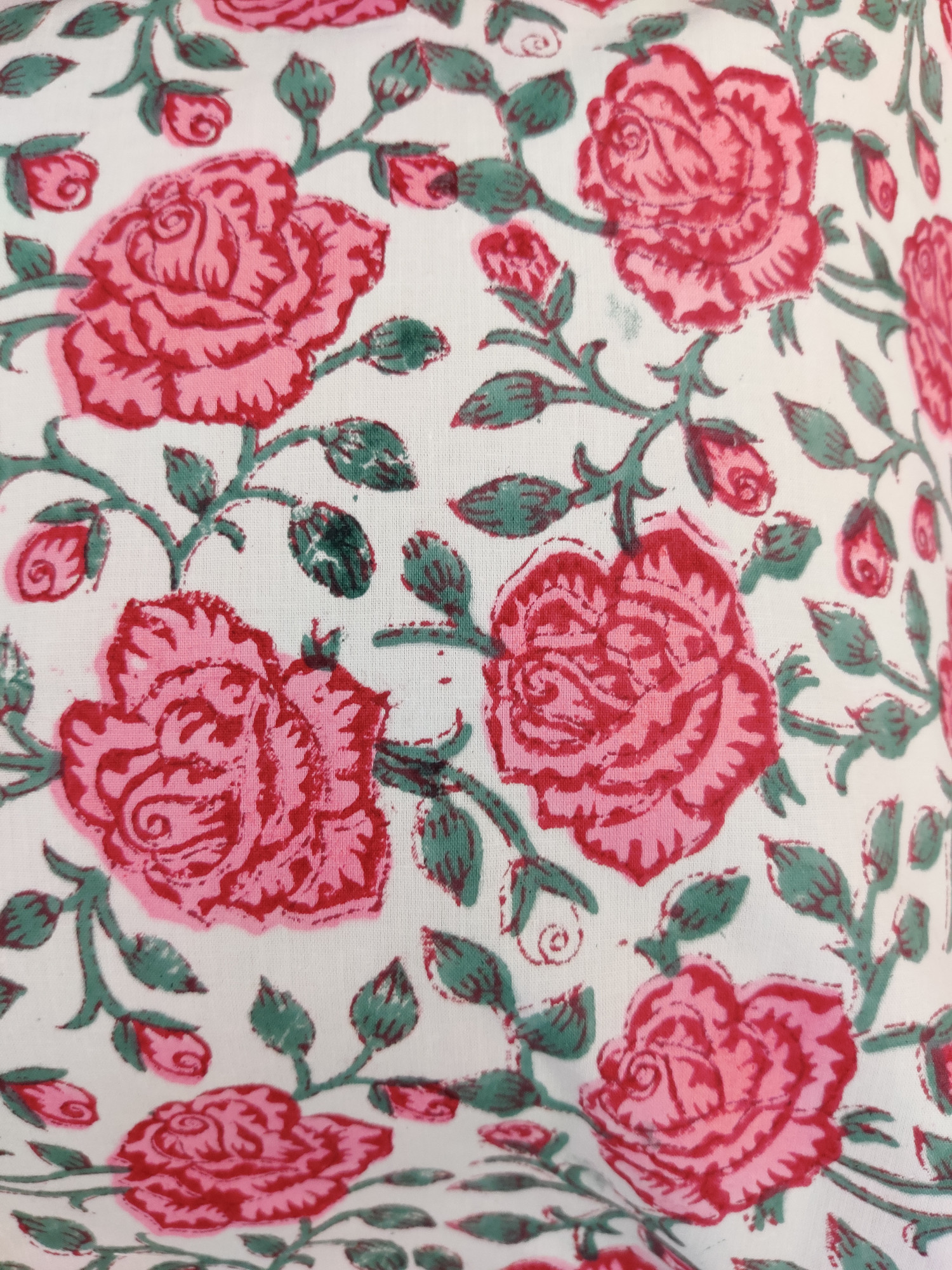 Block Print Cushion Cover - Daisy Multicolored Hand Block Print Premium Cotton 16x16 Pack of 5