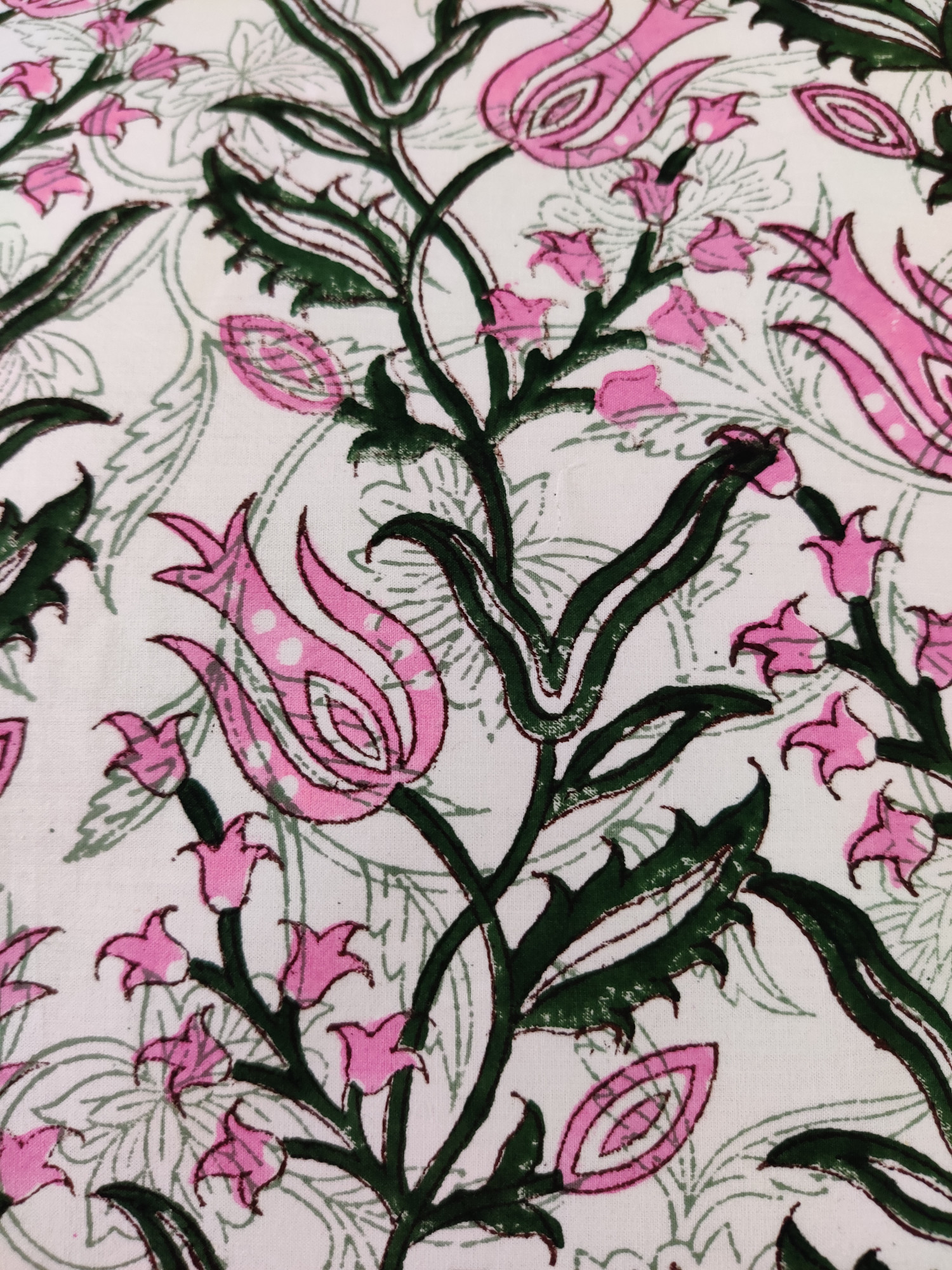 Block Print Cushion Cover - Pink Jaal Hand Block Print Premium Cotton 16x16 Pack of 5