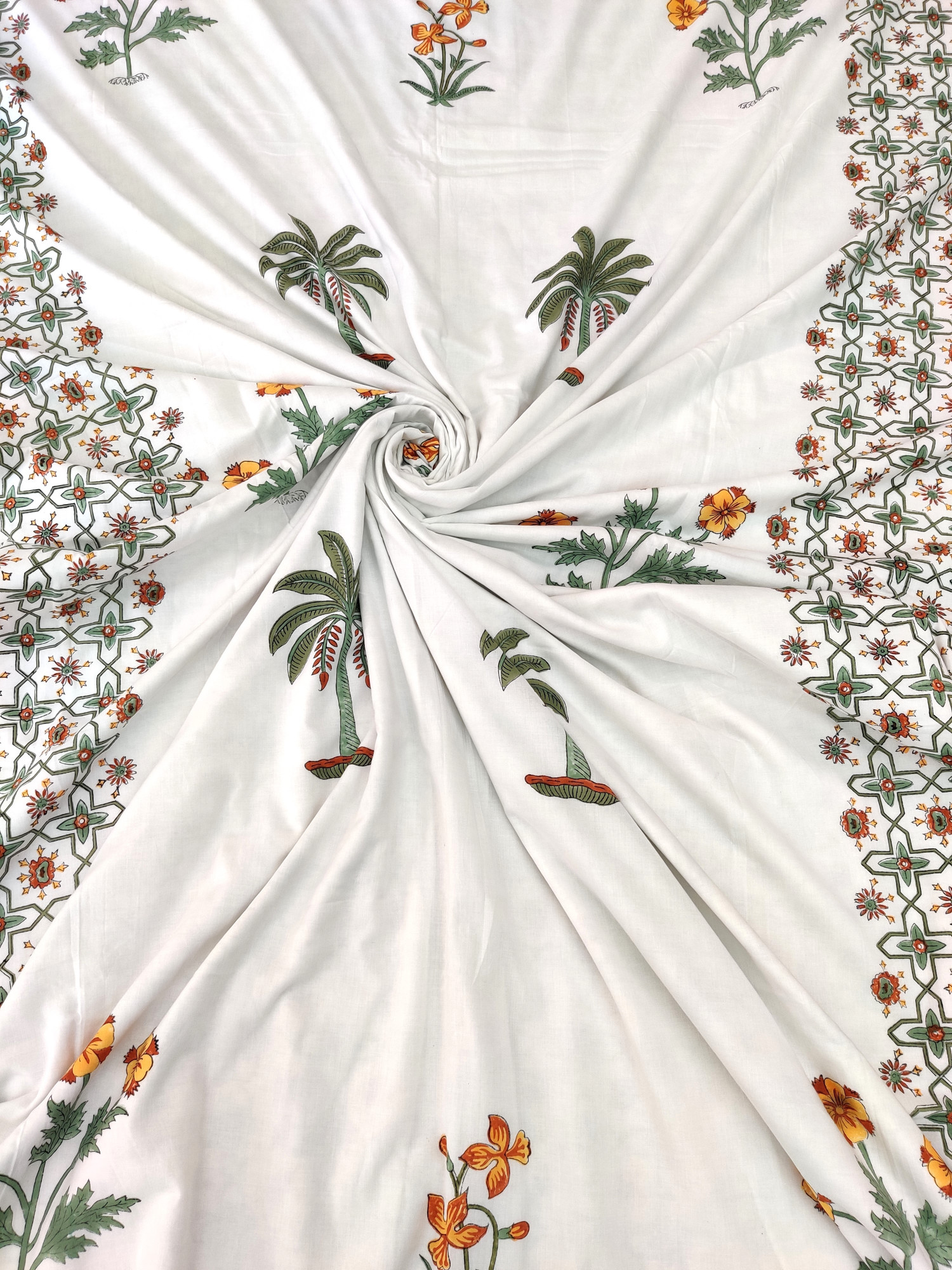 Block Print Dohar - South Bagh Hand Block Print Mulmul Cotton Jaipuri