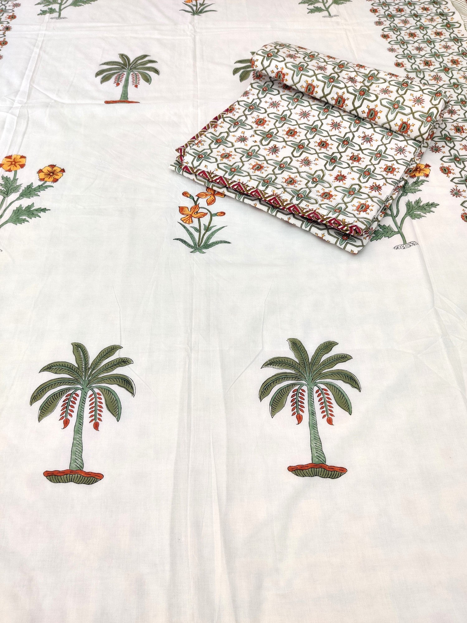 Block Print Dohar - South Bagh Hand Block Print Mulmul Cotton Jaipuri