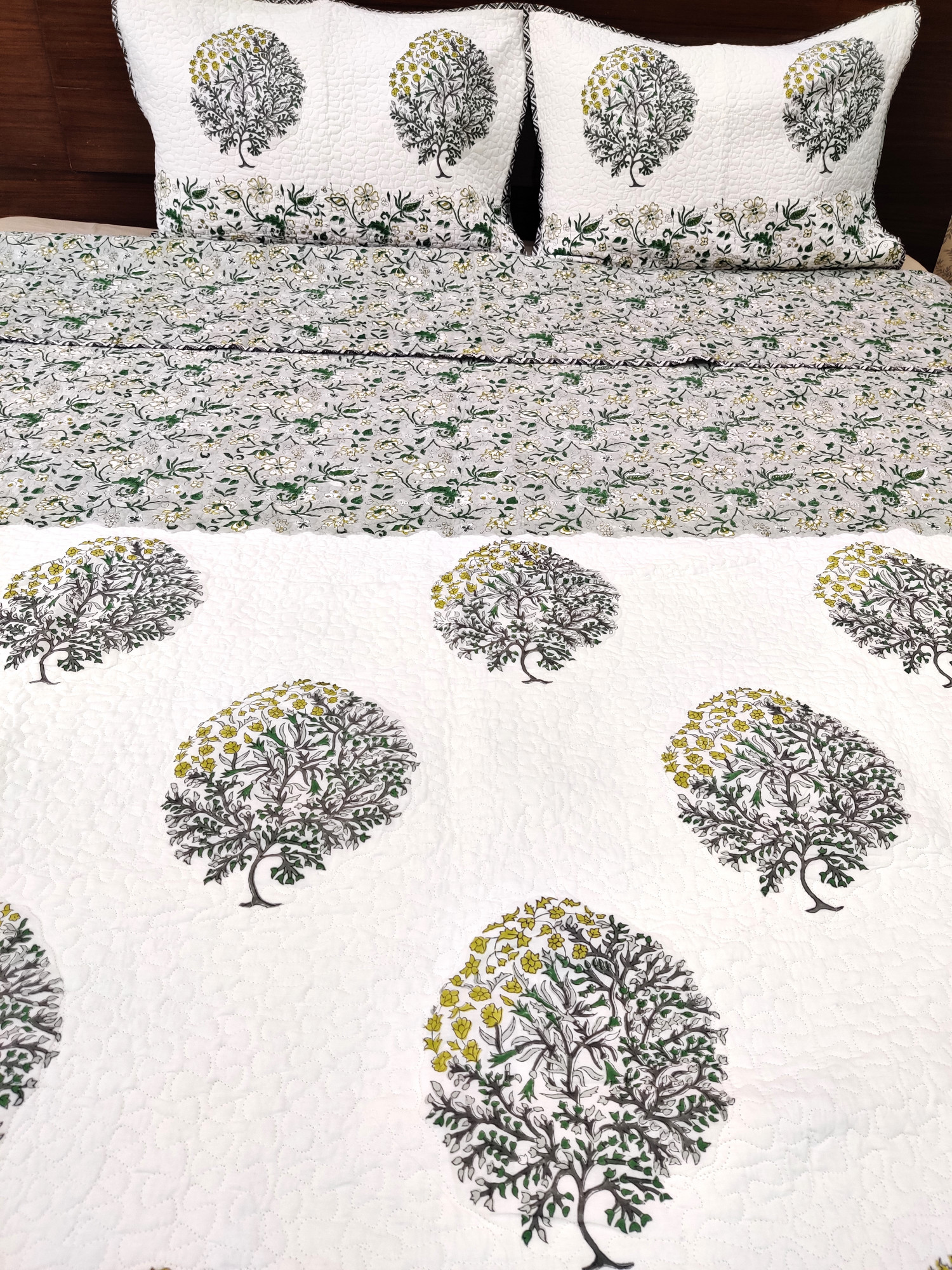 Block Print Bedcover - Double Block Hand Block Print Premium Cotton Double