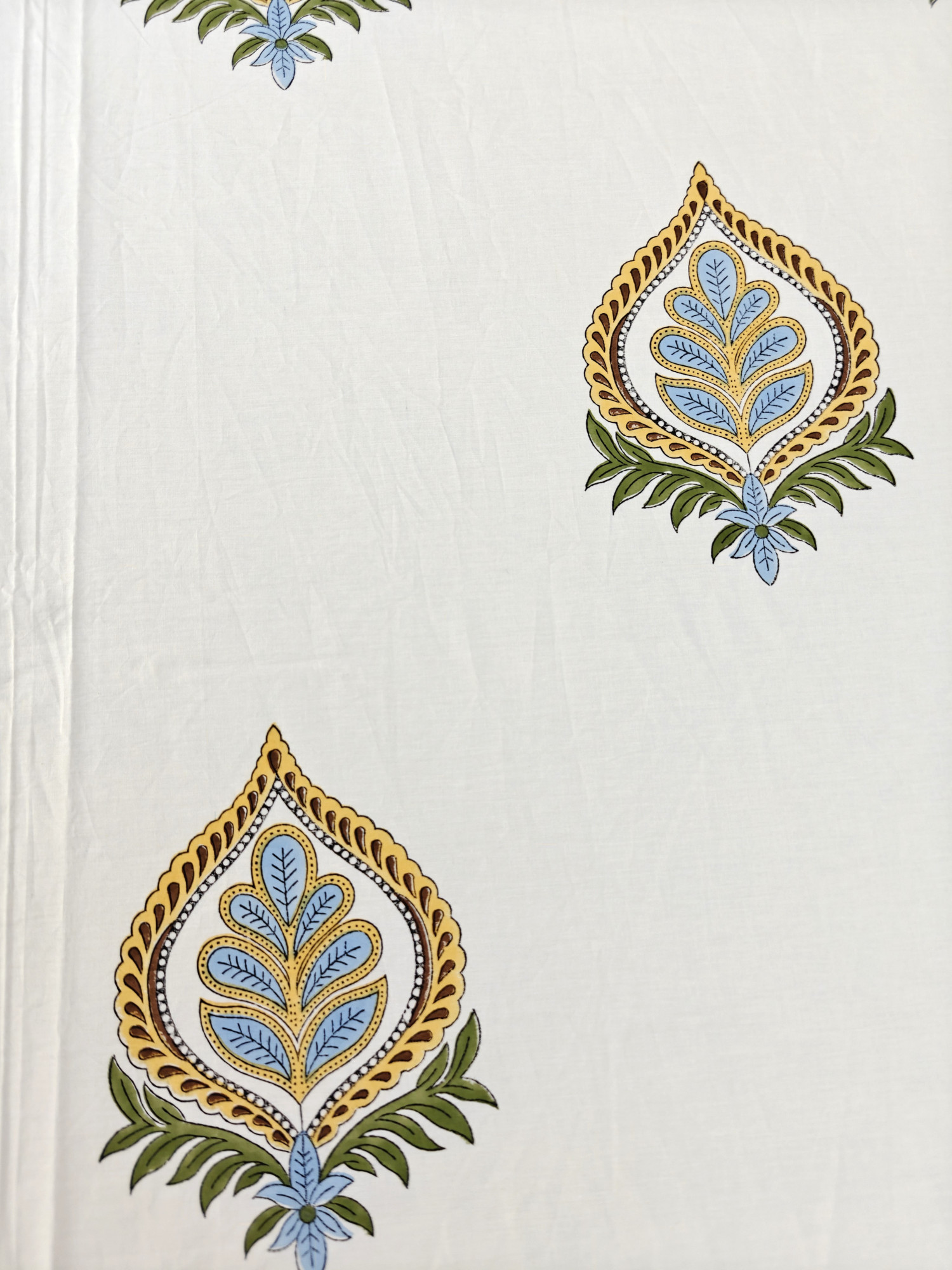 Jaipuri Block Print Bedsheet - Double Pathi Hand Block Print Cotton King Size