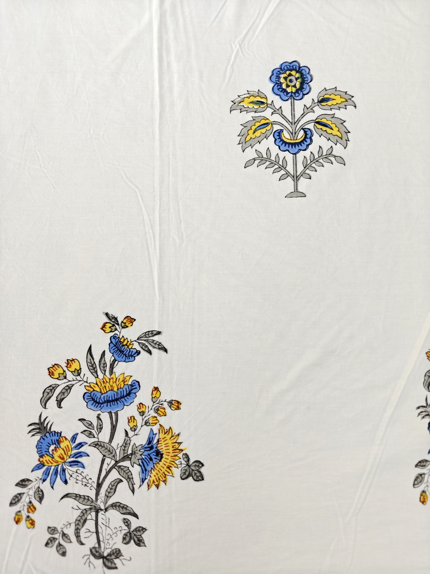 Jaipuri Block Print Bedsheet - Orchid Essence Hand Block Print Cotton King Size