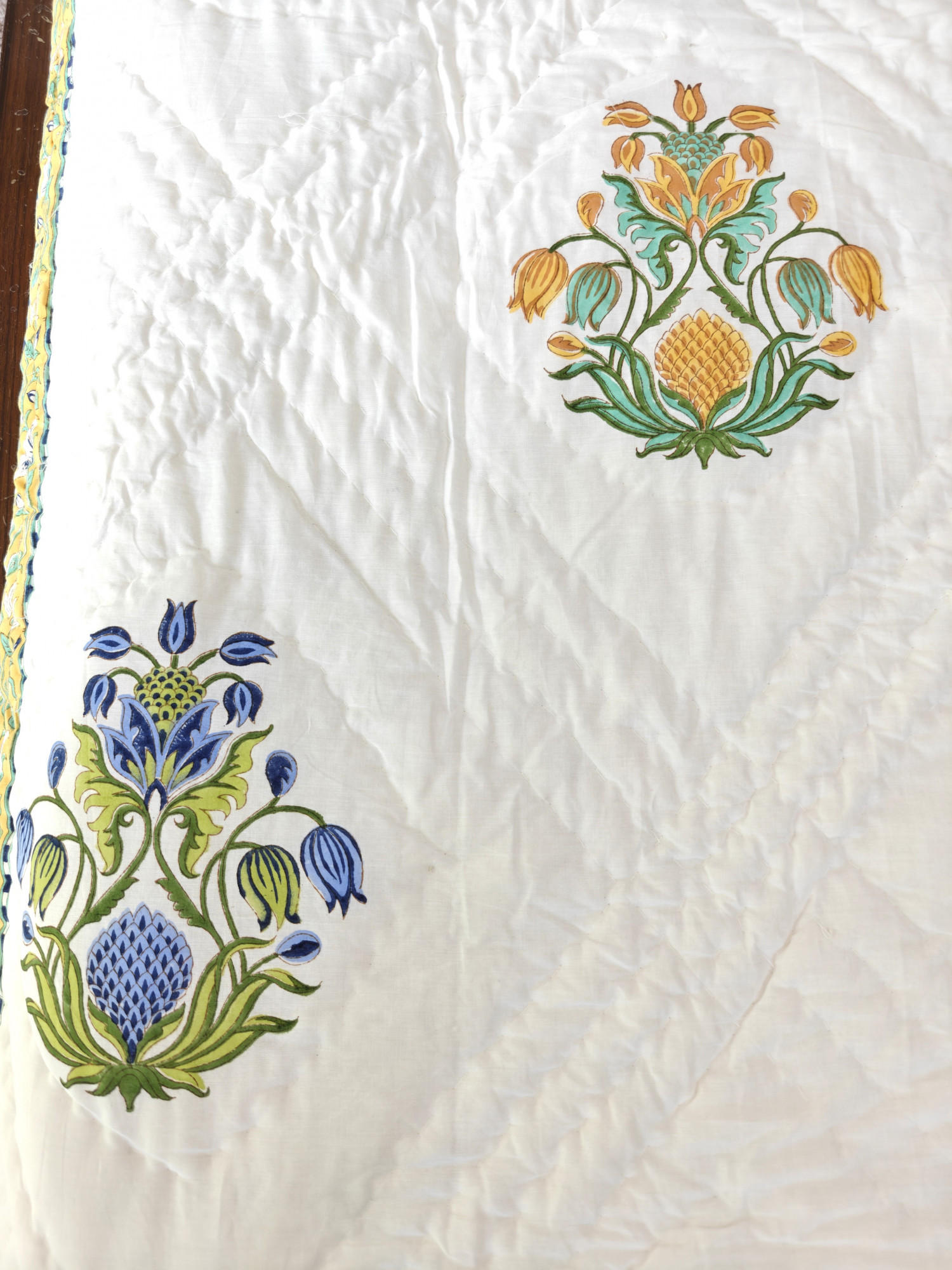 Hand Block Print Mulmul Quilt - Jasmine Soft Jaipuri Razai Double