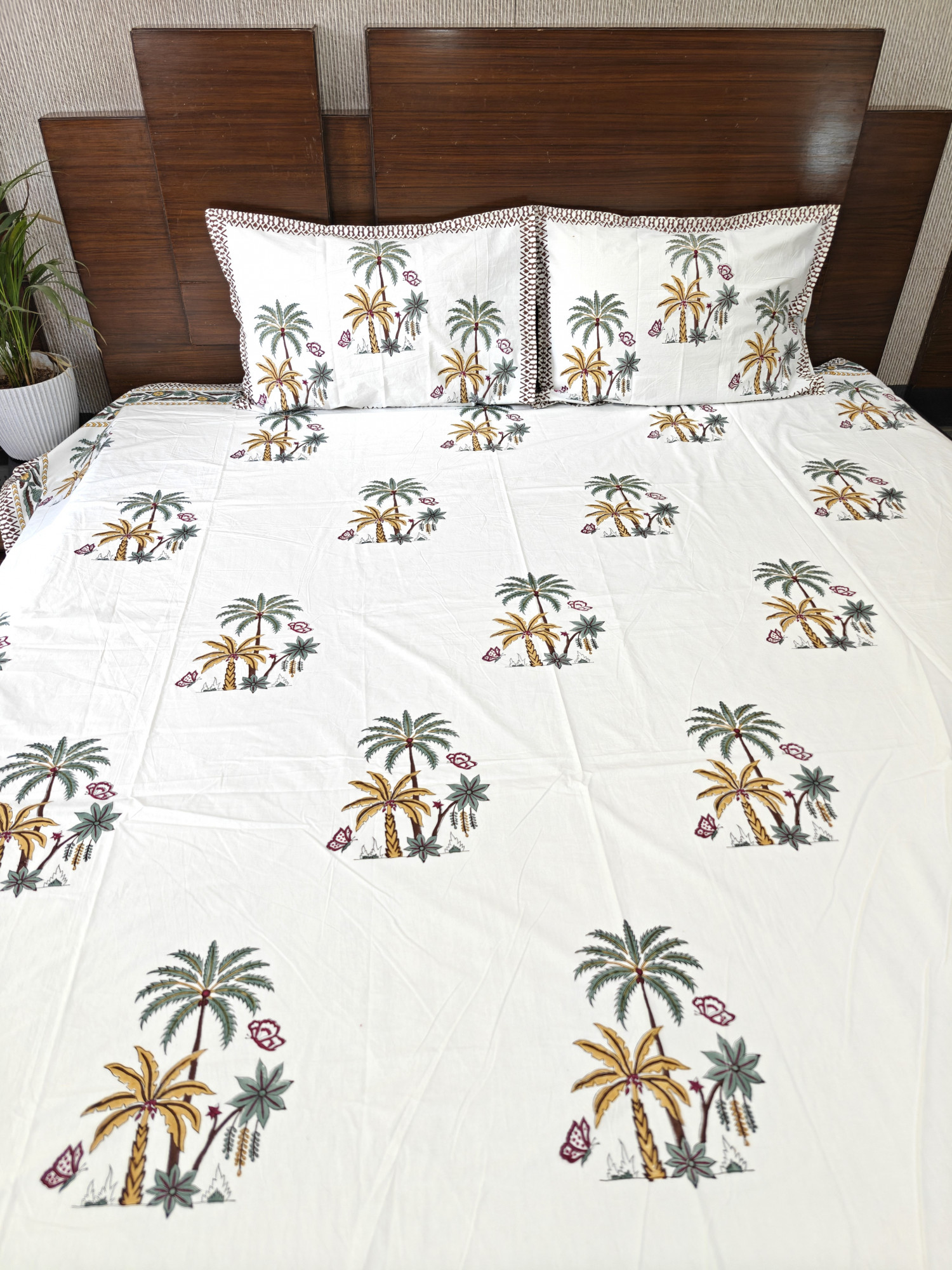 Jaipuri Block Print Bedsheet - Twin Trunks Tale Hand Block Print Cotton King Size