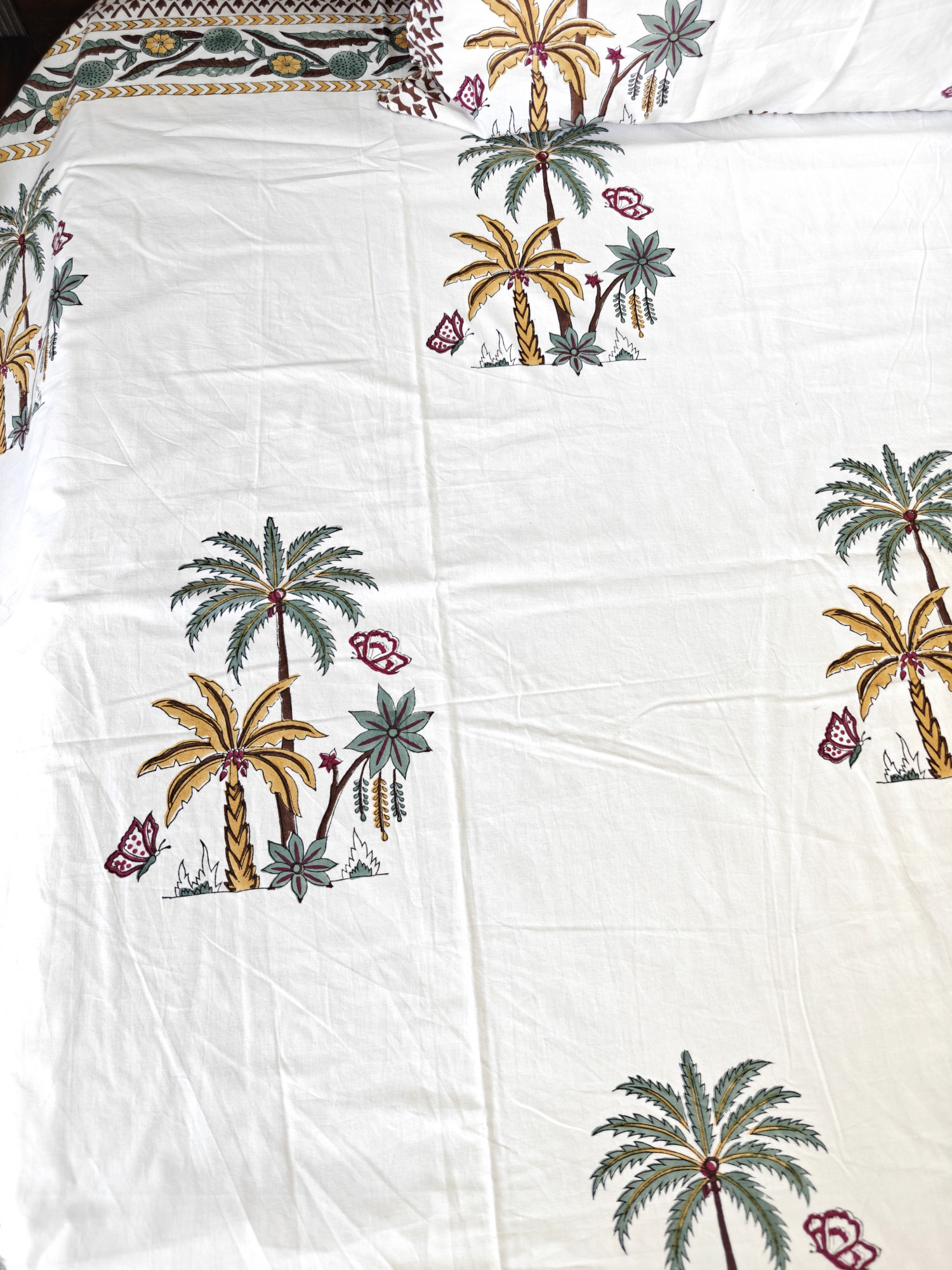 Jaipuri Block Print Bedsheet - Twin Trunks Tale Hand Block Print Cotton King Size