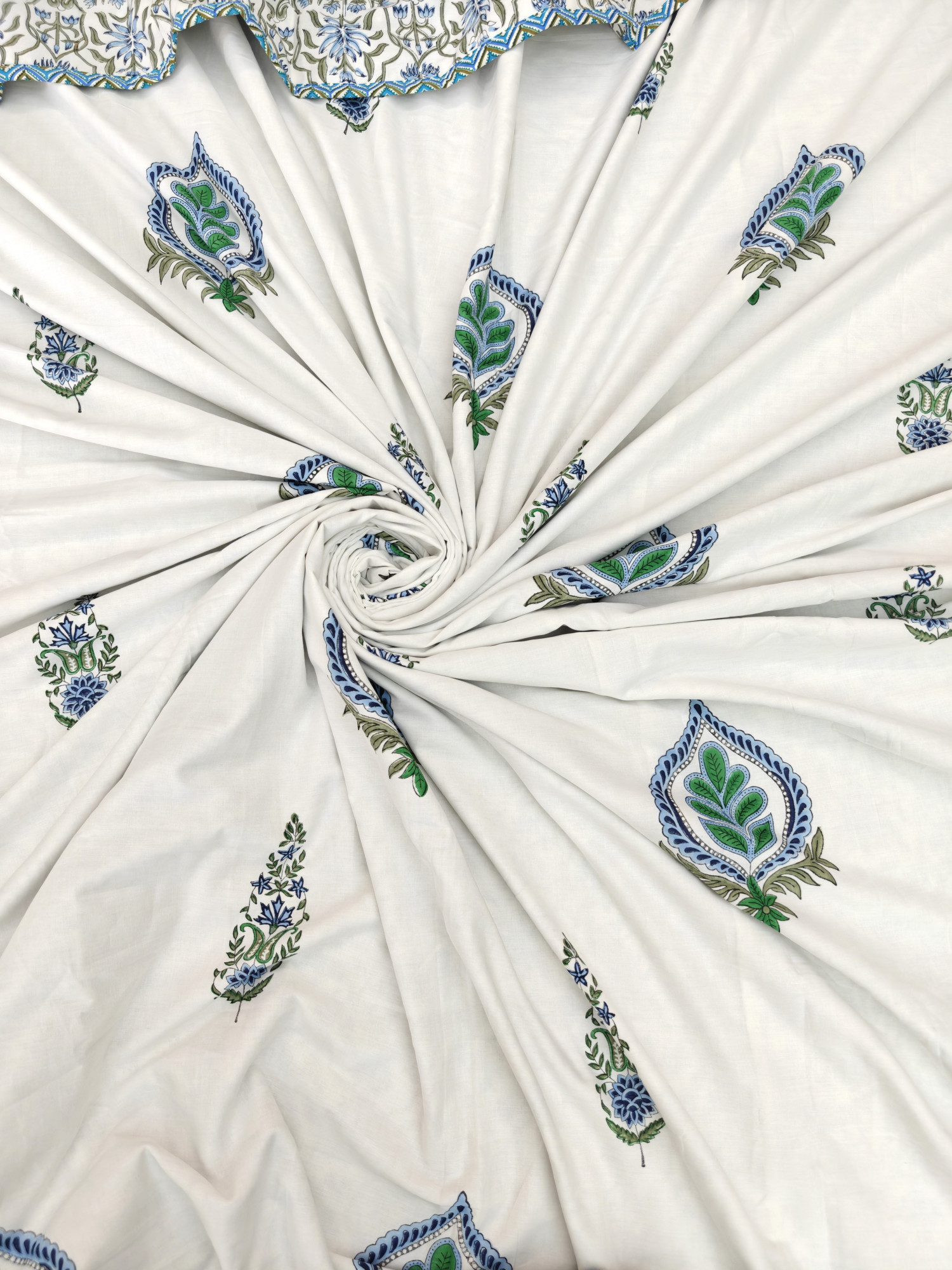 Block Print Dohar - BotaniCraft Reversible Hand Block Print Jaipuri Cotton