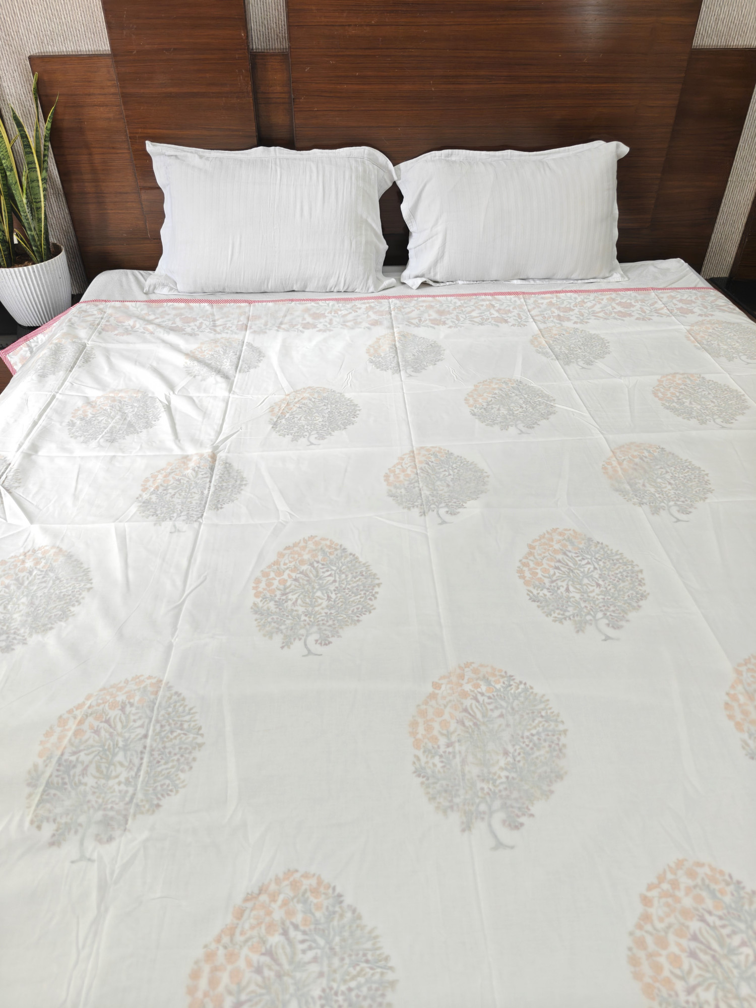 Block Print 3D Dohar - Mix Pattern Hand Block Print Mulmul Jaipuri