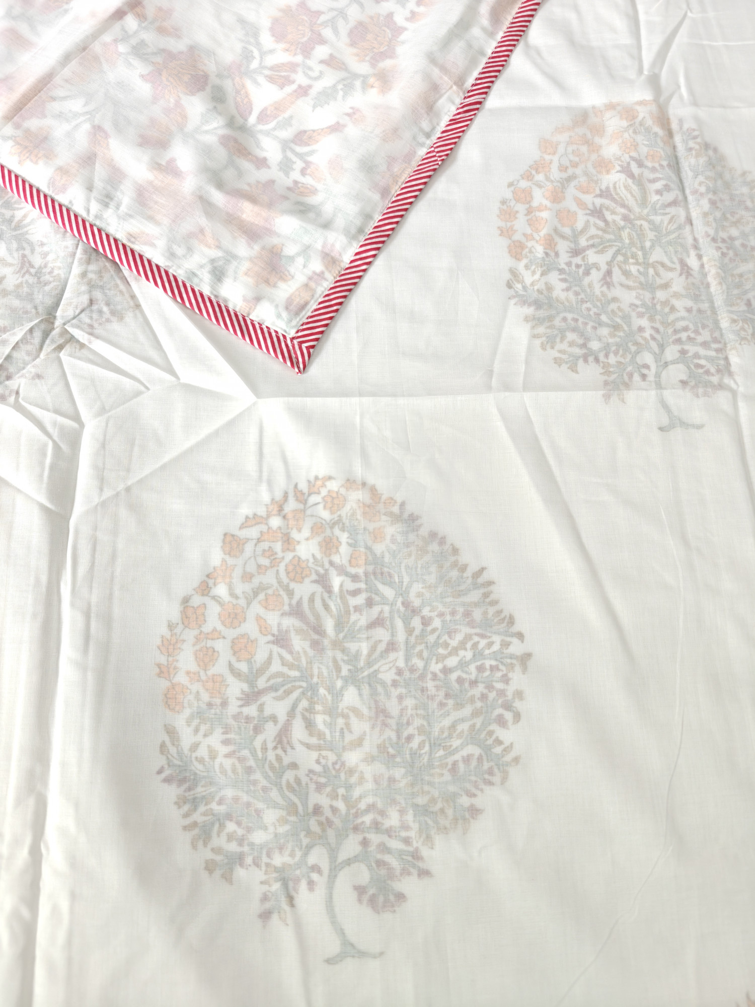 Block Print 3D Dohar - Mix Pattern Hand Block Print Mulmul Jaipuri