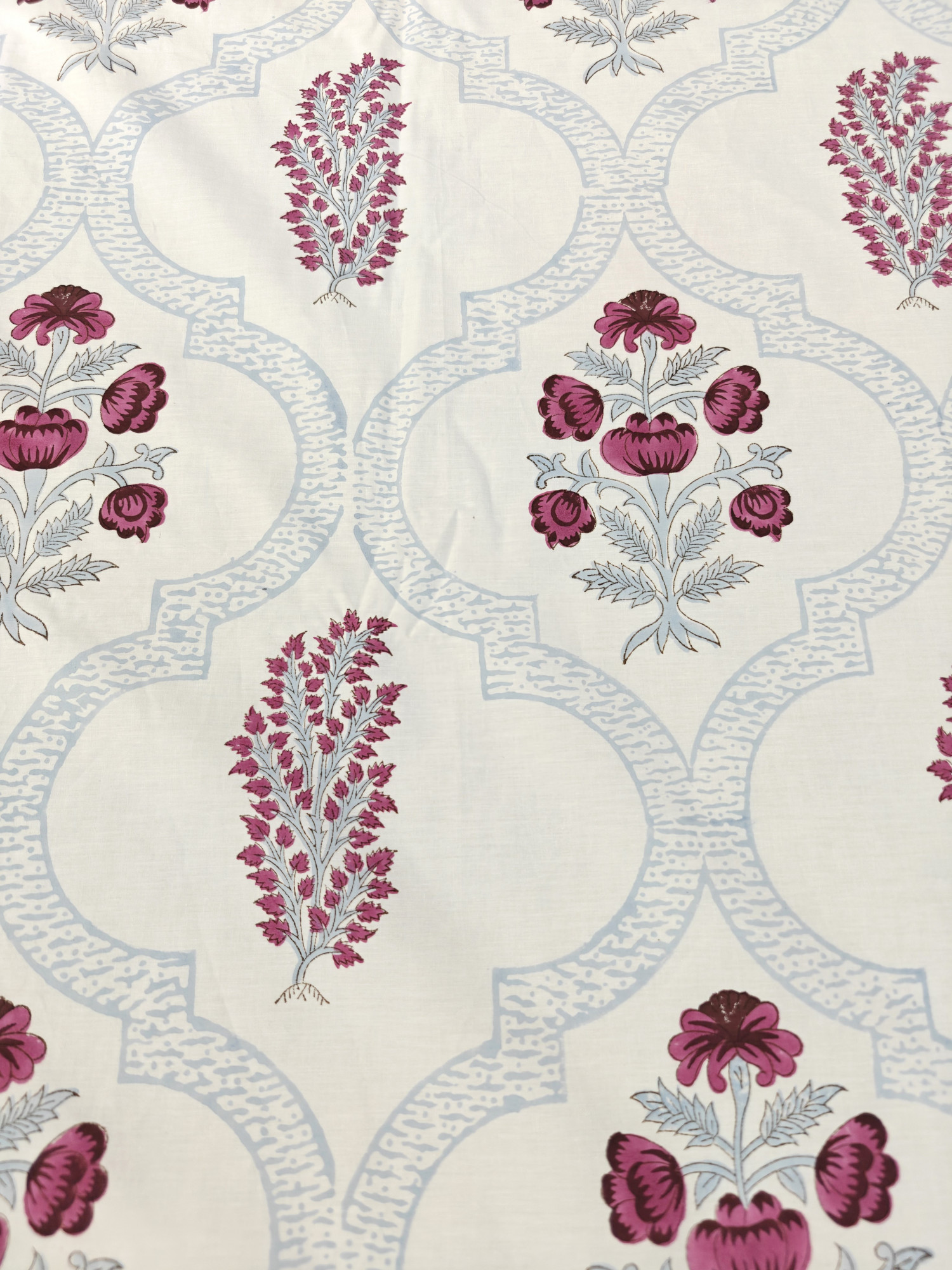 Handblock King Size Jaipuri Bedsheet | Cotton | GulNeela Bedsheet