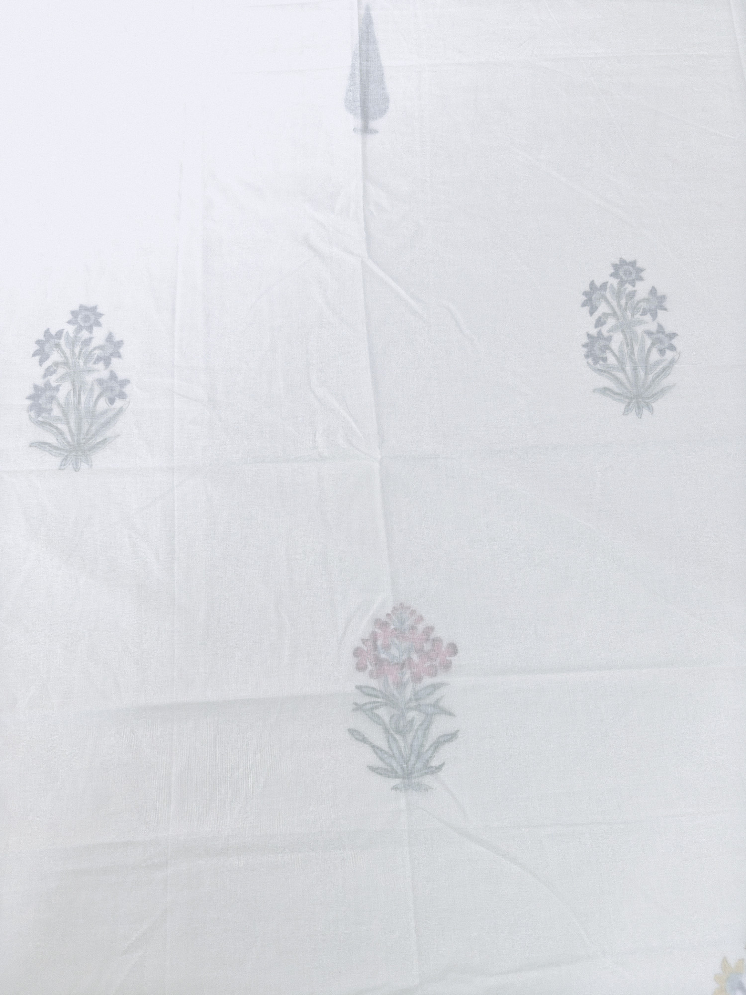 Block Print 3D Dohar - Multiblock Hand Block Print Mulmul Jaipuri