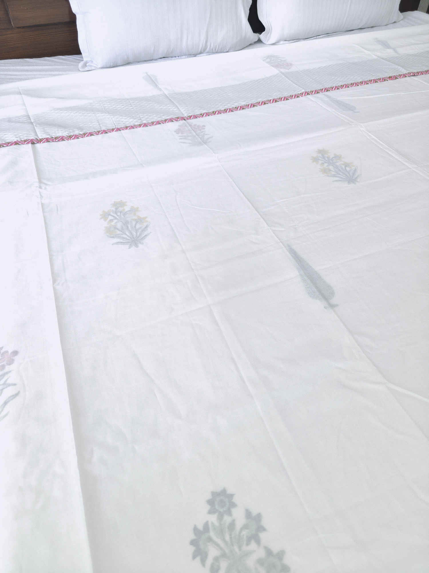 Block Print 3D Dohar - Multiblock Hand Block Print Mulmul Jaipuri