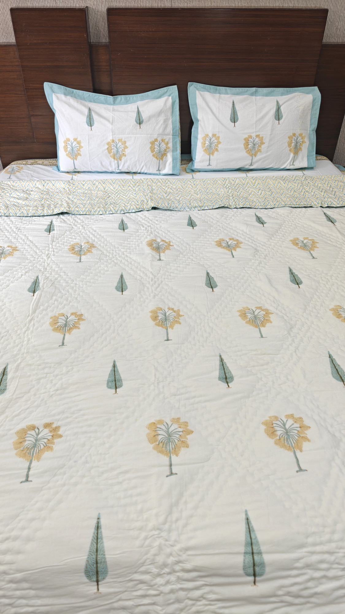 Handblock Soft Mulmul Double Jaipuri Razai | Bamboo Quilt