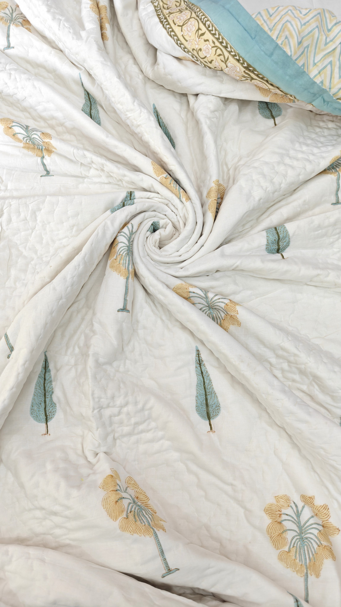 Handblock Soft Mulmul Double Jaipuri Razai | Bamboo Quilt