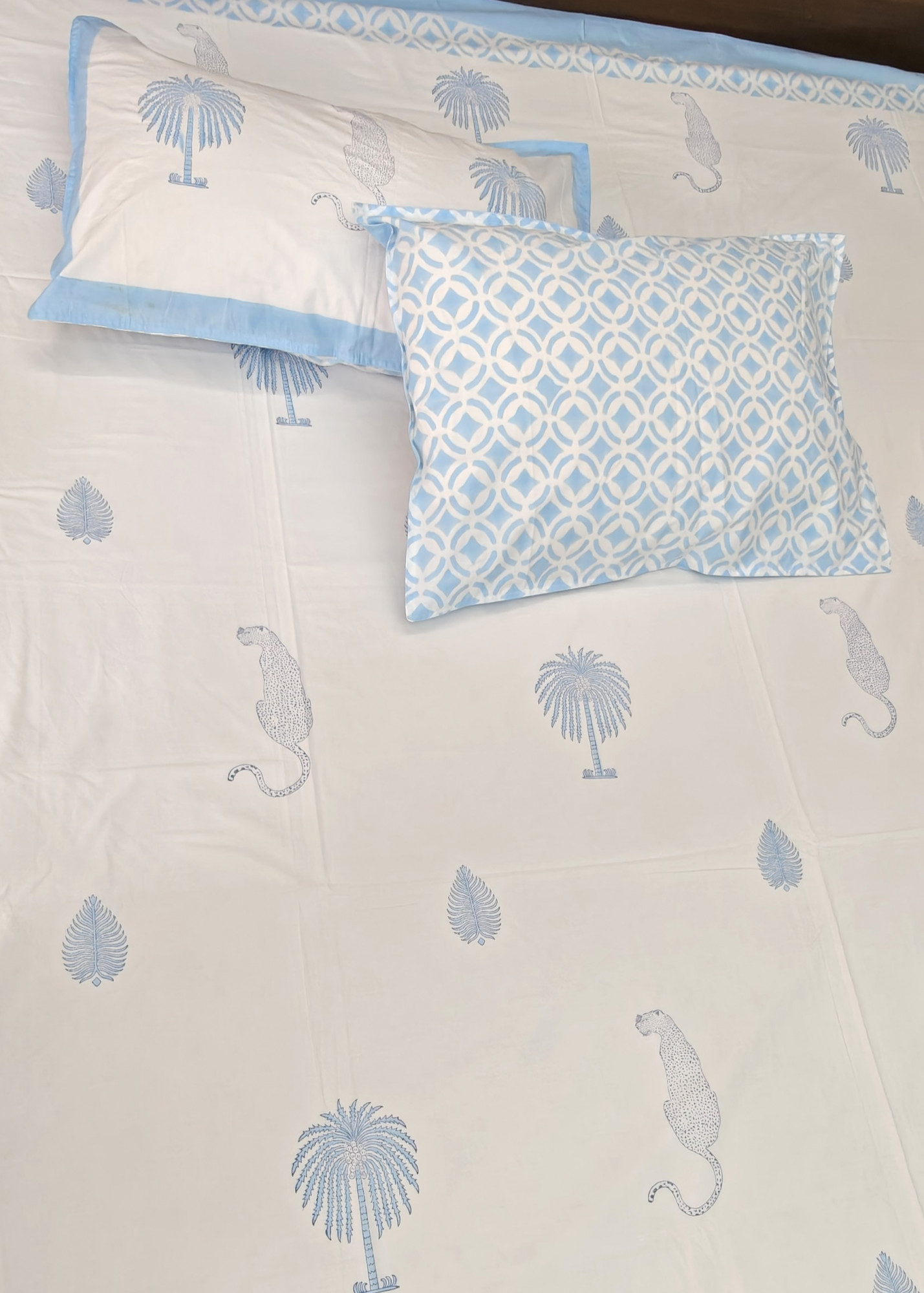 Handblock King Size Jaipuri Bedsheet | Jungle Block Bedsheet