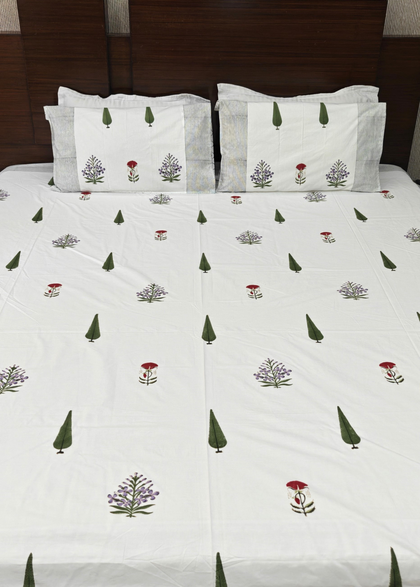 Jaipuri Block Print Bedsheet - Noor Hand Block Print Cotton King Size