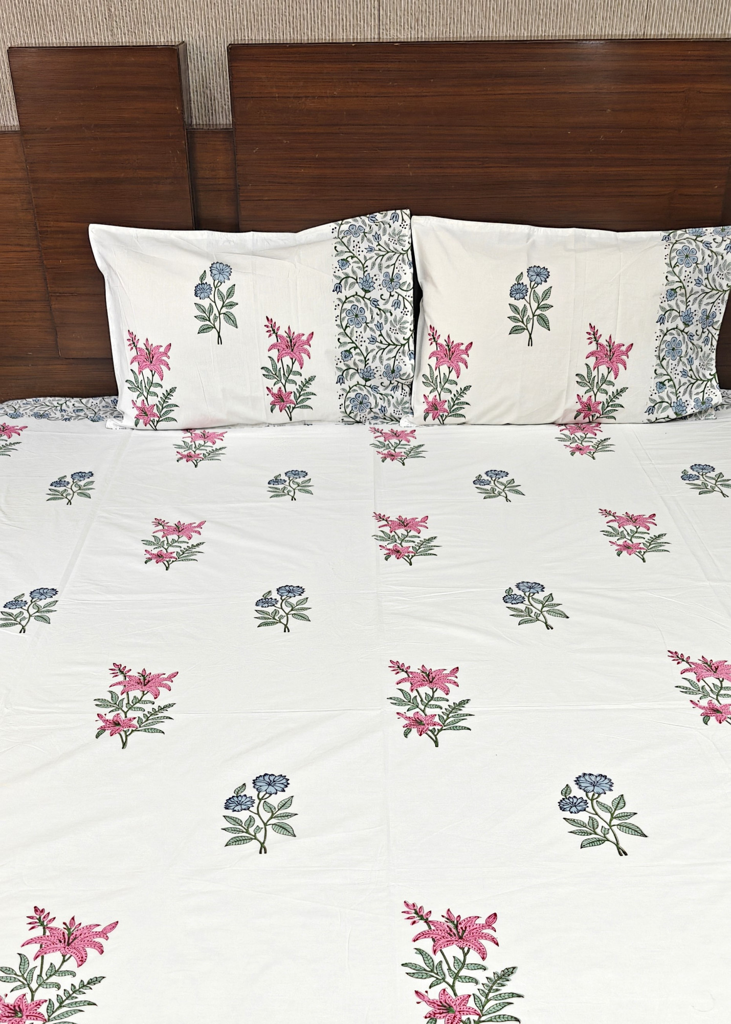 Jaipuri Block Print Bedsheet - Amber looms Hand Block Print Cotton King Size