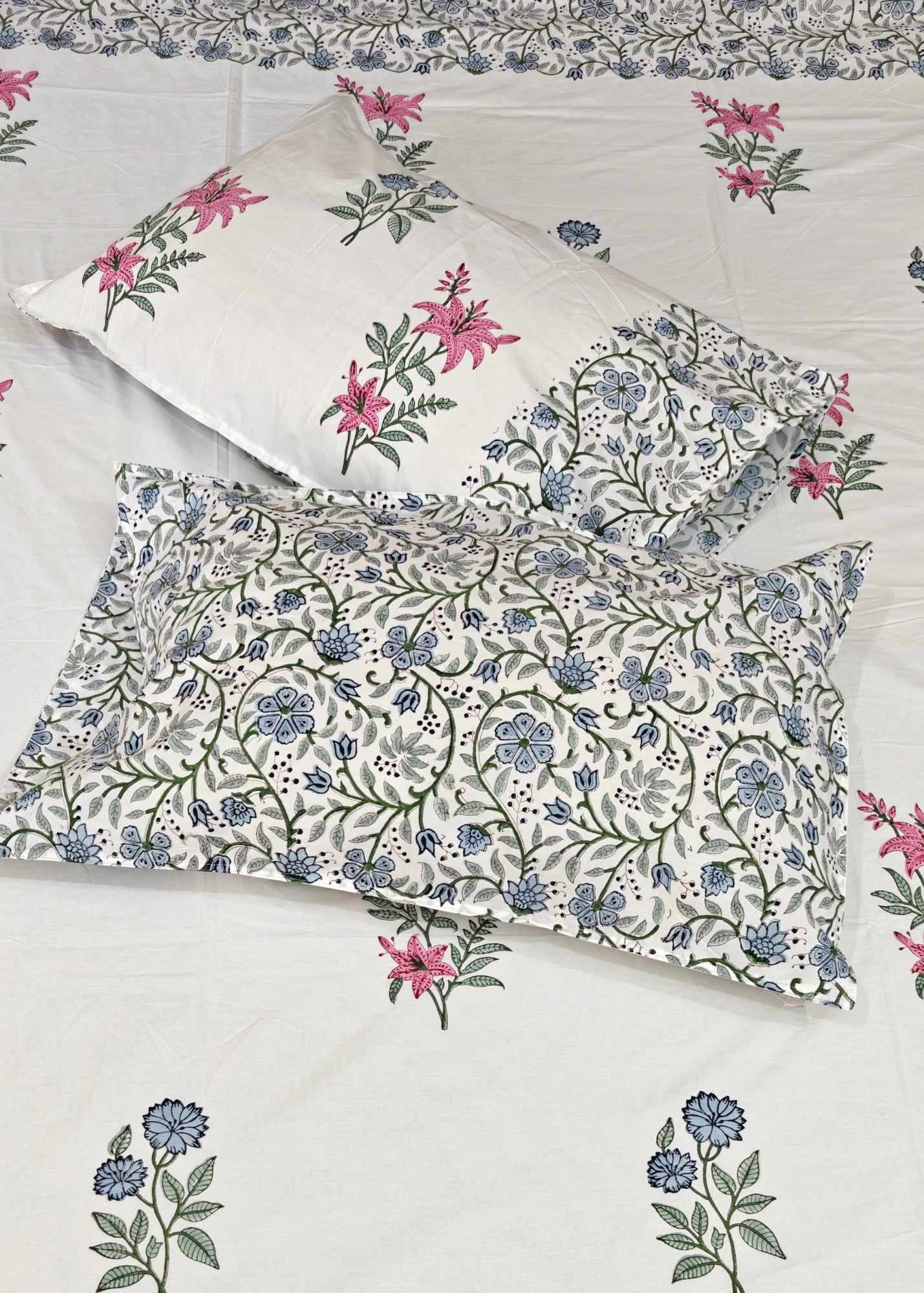 Jaipuri Block Print Bedsheet - Amber looms Hand Block Print Cotton King Size