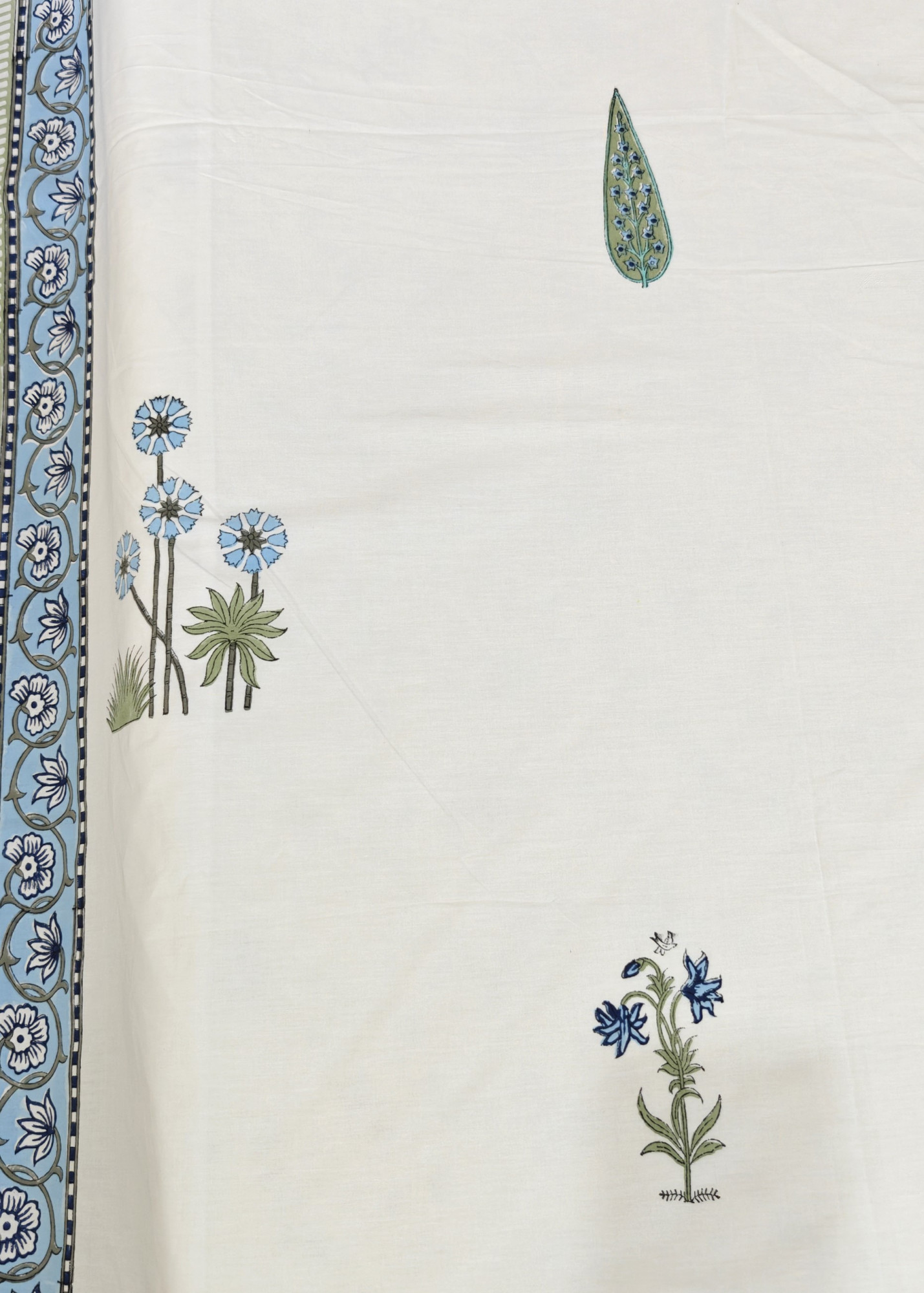 Jaipuri Block Print Bedsheet - Kesariya Threads Hand Block Print Cotton King Size