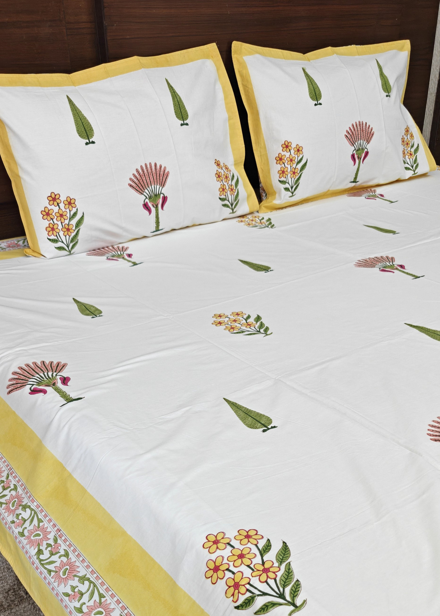 Jaipuri Block Print Bedsheet - Rangrez Jaipur Hand Block Print Cotton King Size
