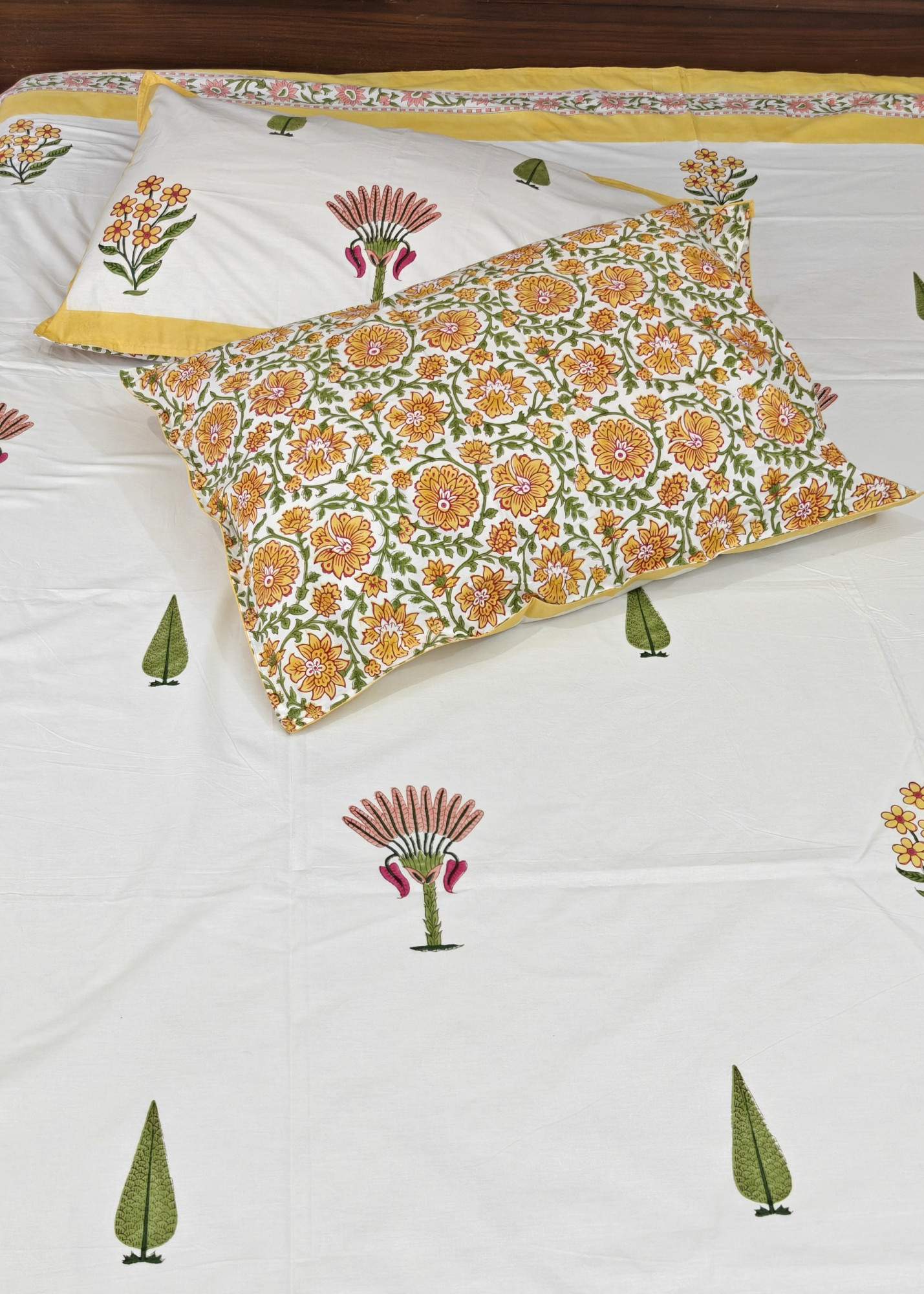 Jaipuri Block Print Bedsheet - Rangrez Jaipur Hand Block Print Cotton King Size