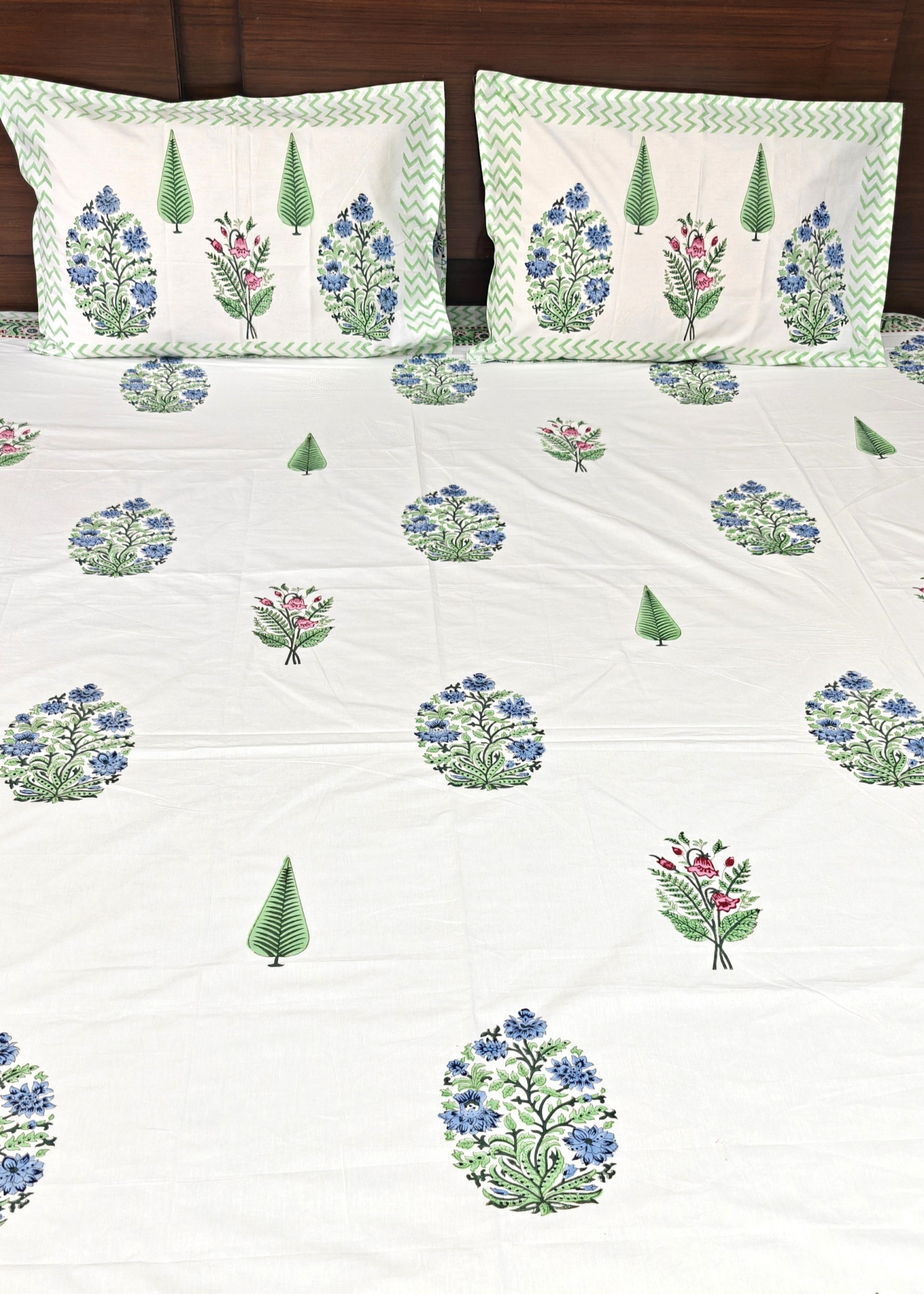 Jaipuri Block Print Bedsheet - Haveli Threads Hand Block Print Cotton King Size