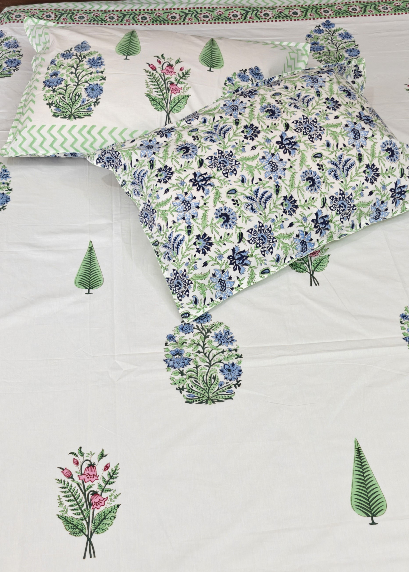 Jaipuri Block Print Bedsheet - Haveli Threads Hand Block Print Cotton King Size
