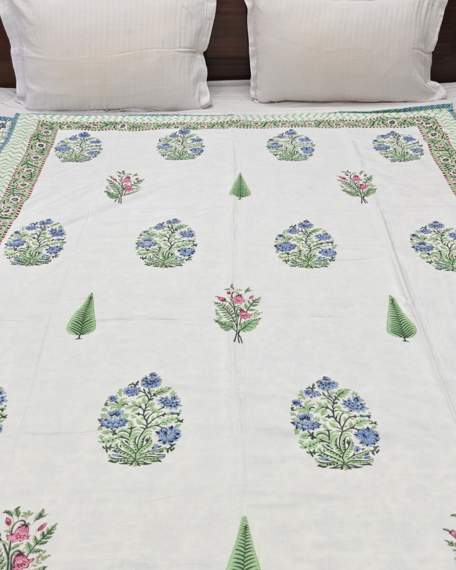 Block Print Dohar - Haveli Threads Hand Block Print Mulmul Jaipuri