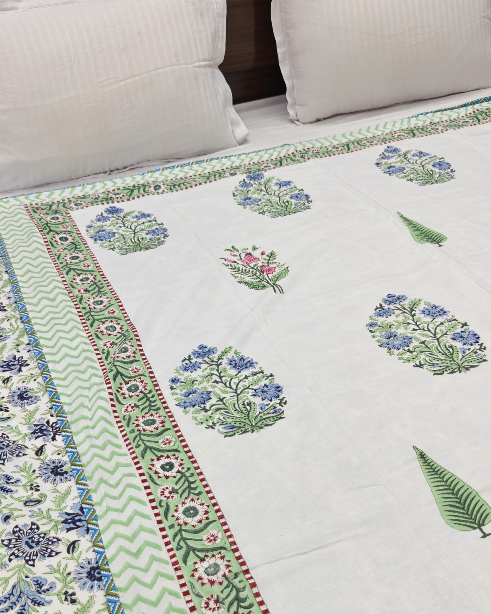 Block Print Dohar - Haveli Threads Hand Block Print Mulmul Jaipuri