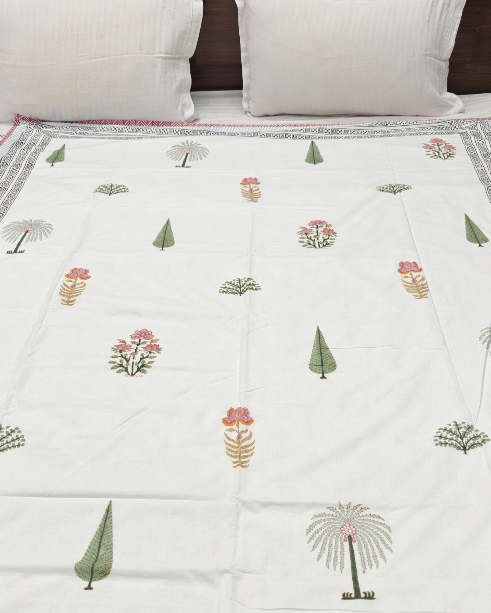 Block Print Dohar - Aangan Hand Block Print Mulmul Jaipuri