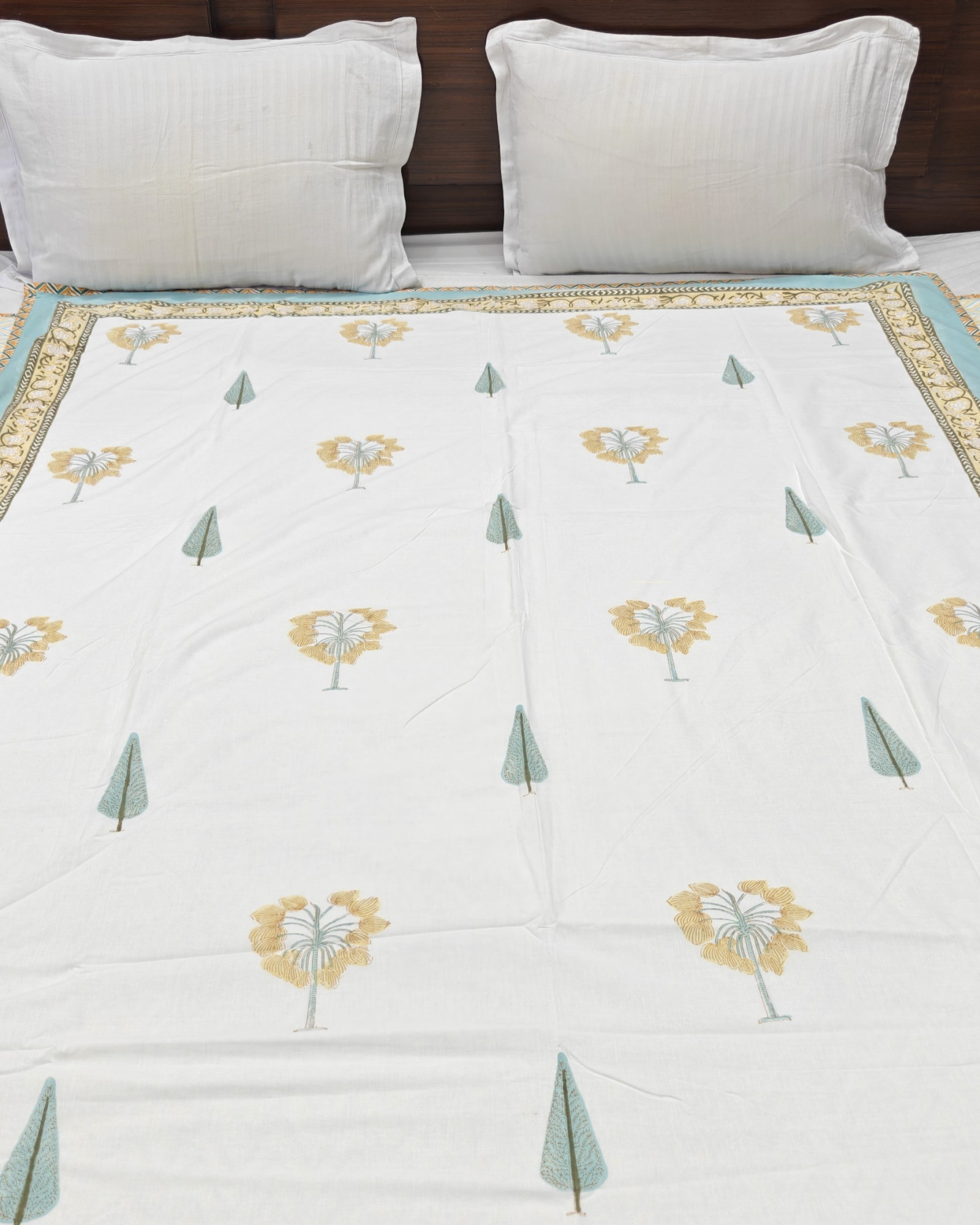 Block Print Dohar - Bamboo Hand Block Print Mulmul Jaipuri