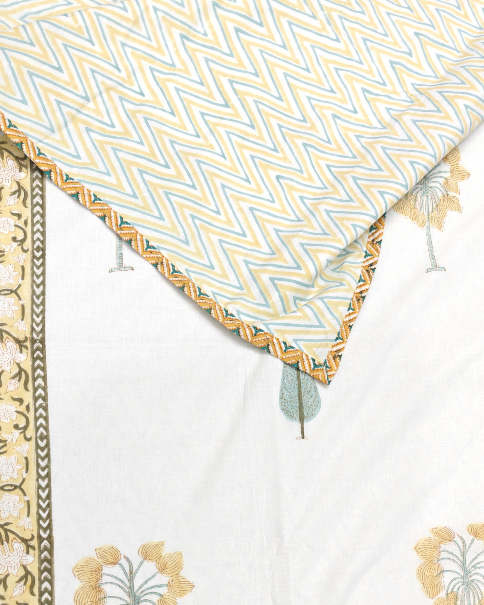 Block Print Dohar - Bamboo Hand Block Print Mulmul Jaipuri