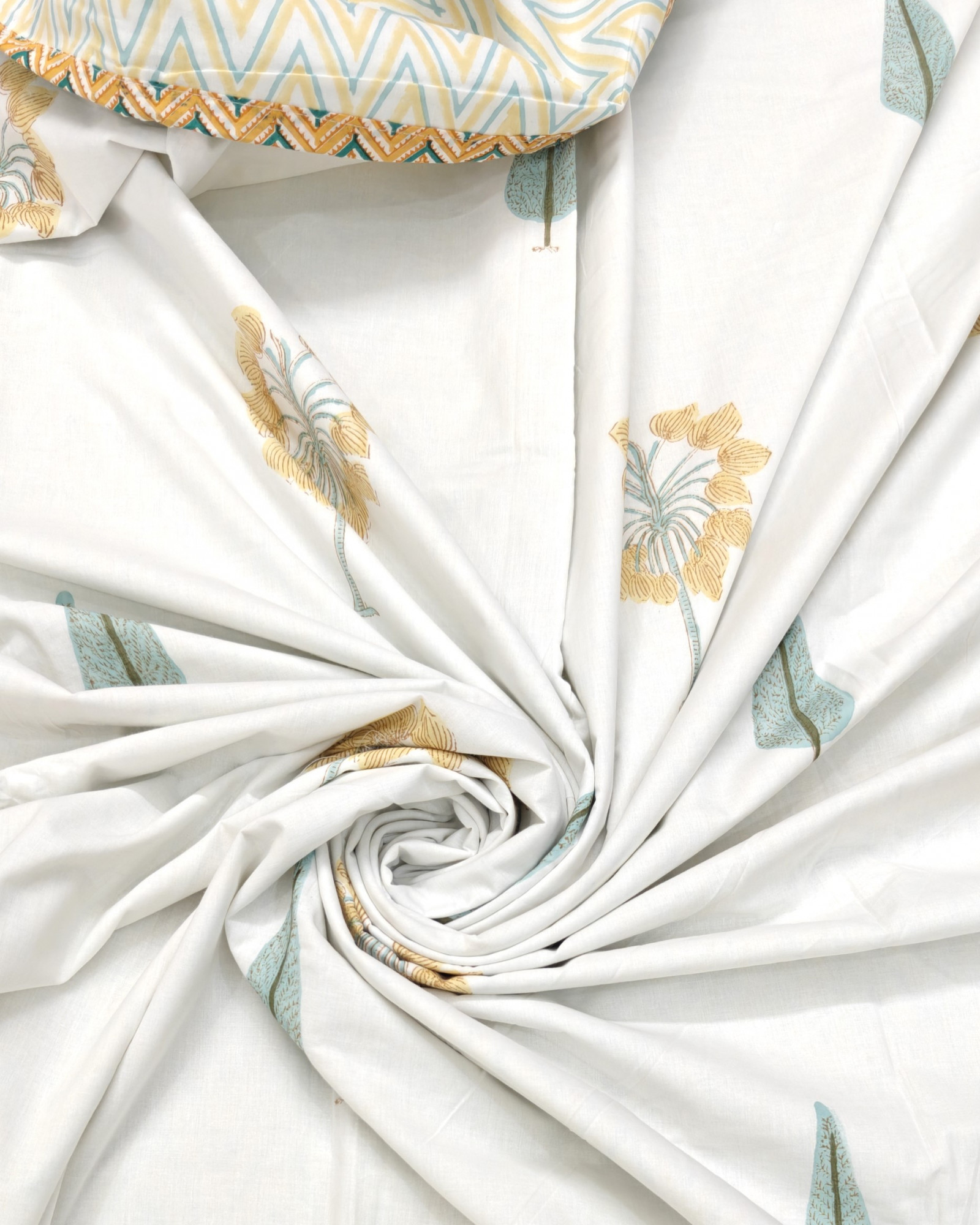 Block Print Dohar - Bamboo Hand Block Print Mulmul Jaipuri