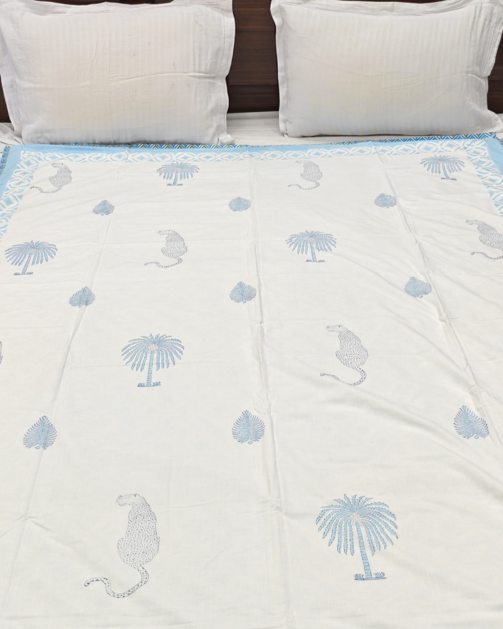 Block Print Dohar - Jungle Block  Hand Block Print Mulmul Jaipuri