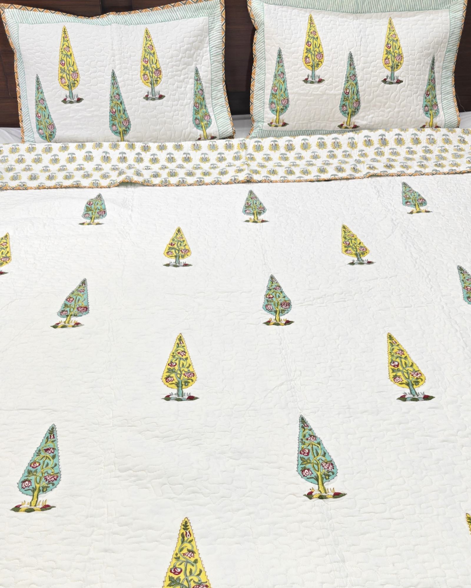 Block Print Bedcover - Chhipa Charm Reversible Hand Block Print Cotton Double