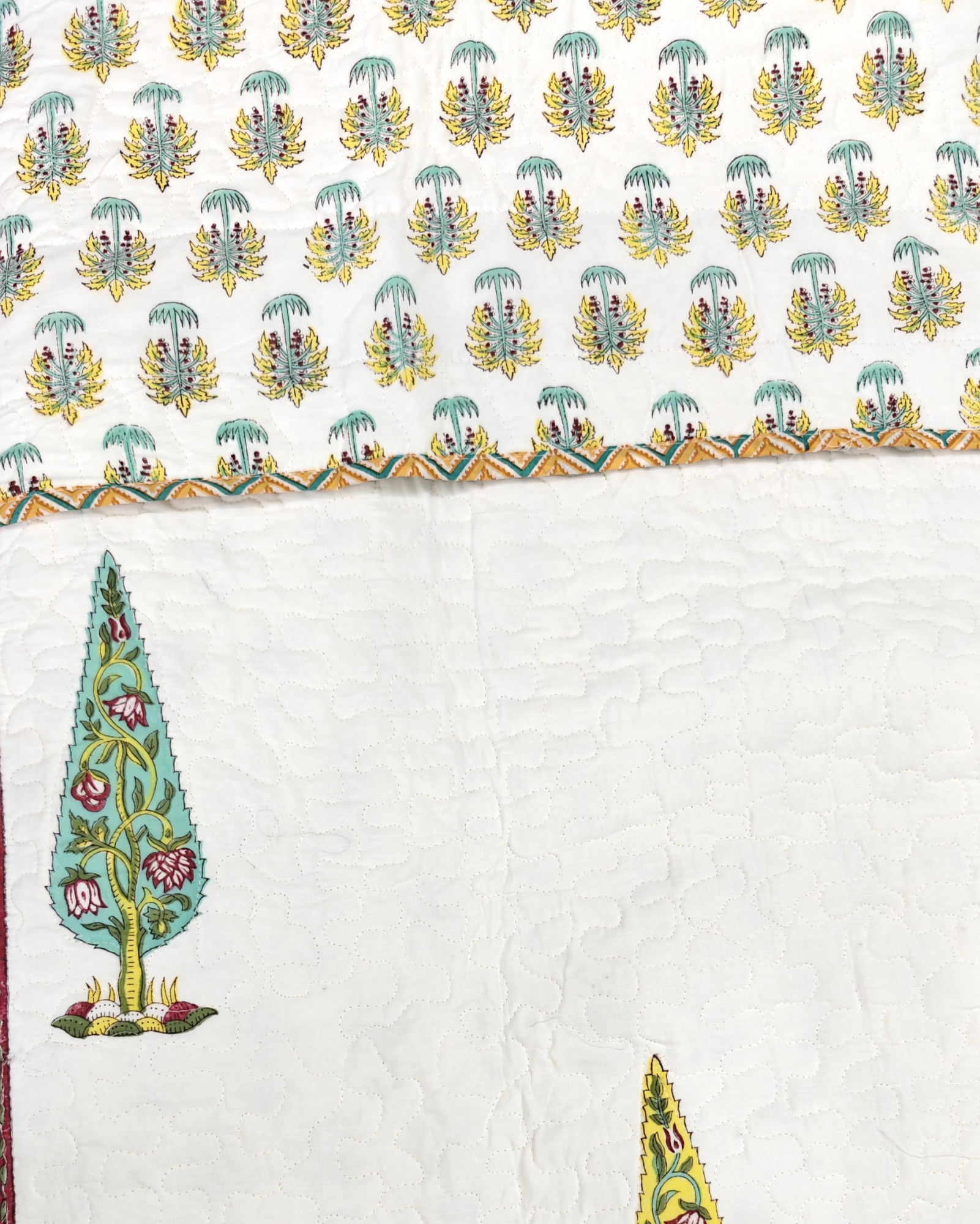 Block Print Bedcover - Chhipa Charm Reversible Hand Block Print Cotton Double