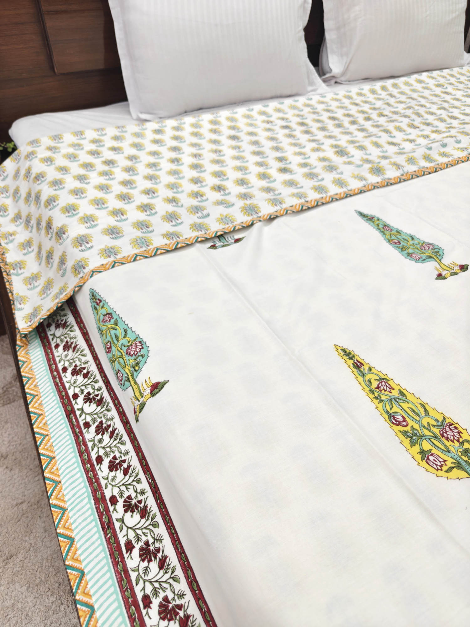 Block Print Dohar - Chhipa Charm Reversible Hand Block Print Jaipuri Cotton