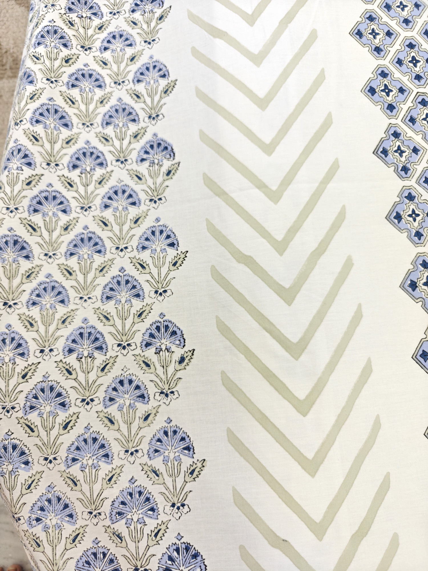 Jaipuri Block Print Bedsheet - Lehar-e-Bela  Hand Block Print Cotton King Size