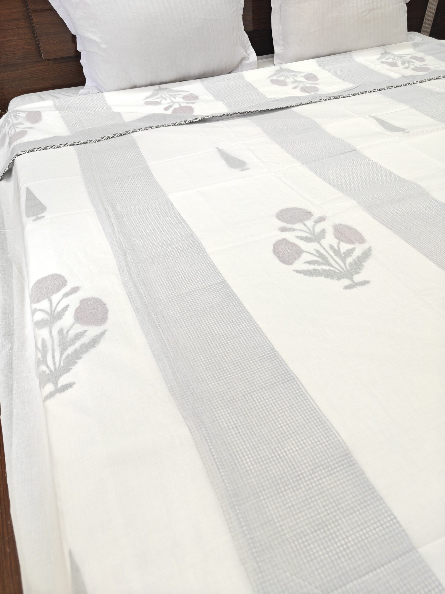 Block Print 3D Dohar - Chinarbagh  Hand Block Print Mulmul Jaipuri